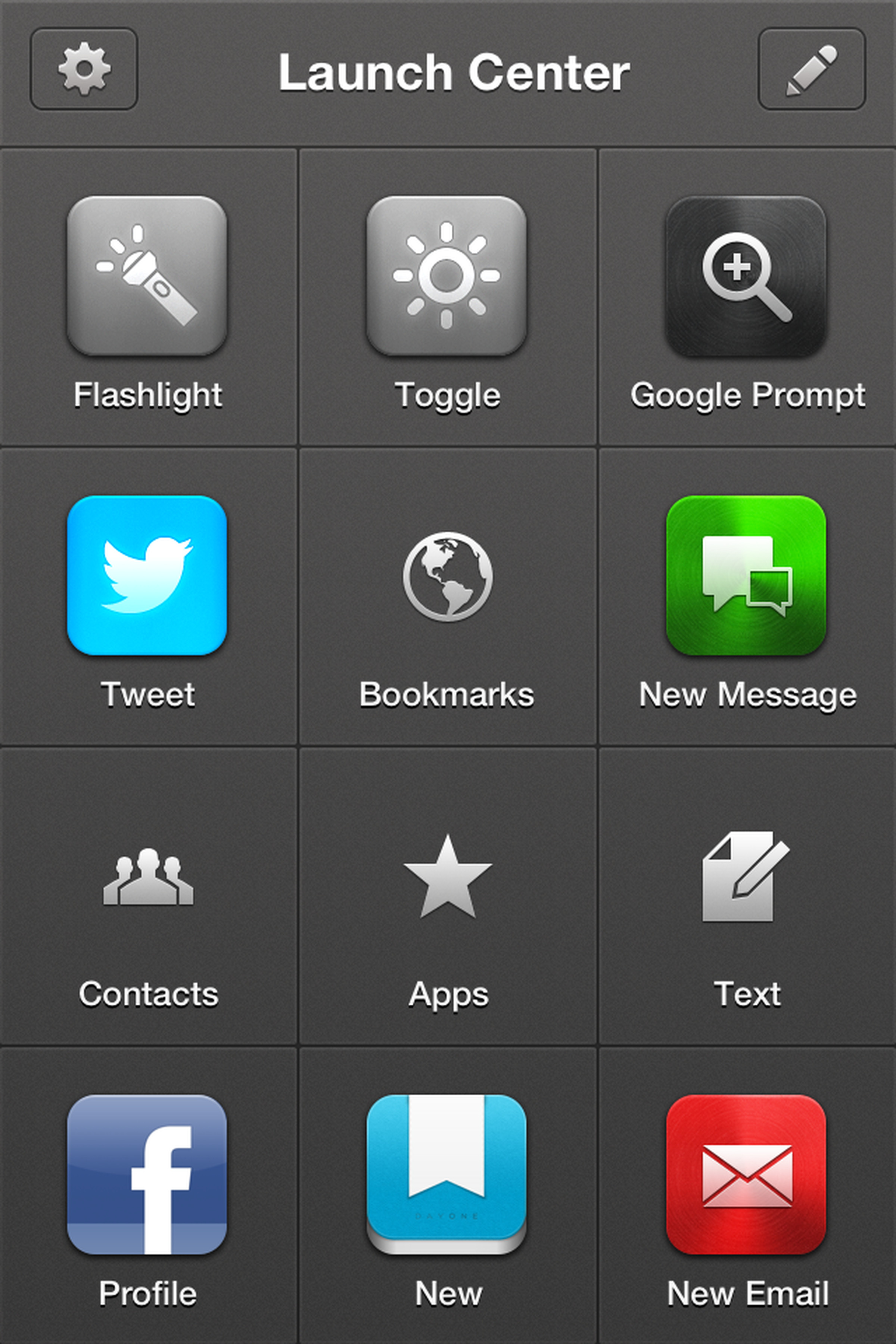 Launch Center Pro for iPhone screenshots