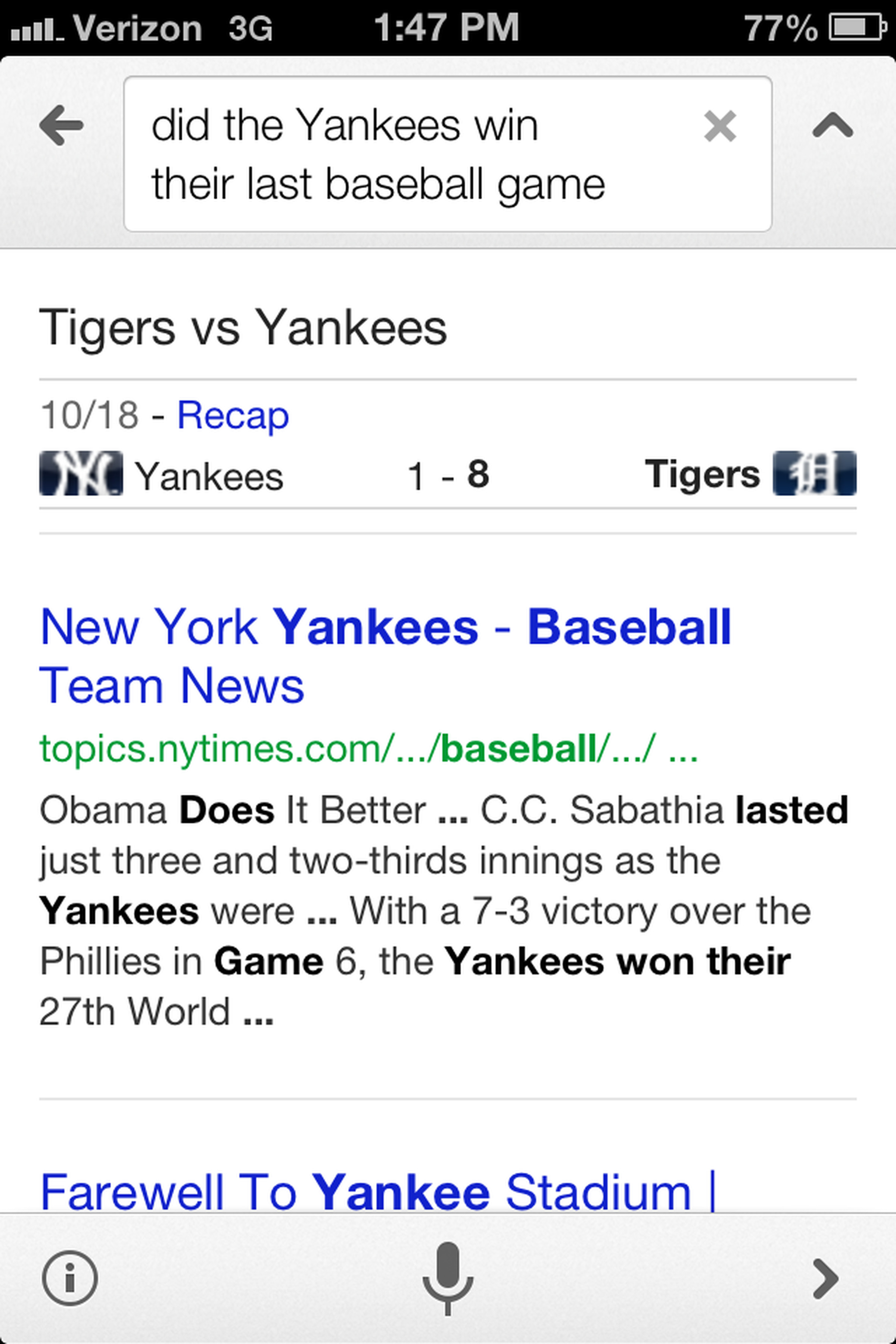 Google Search for iOS screenshots