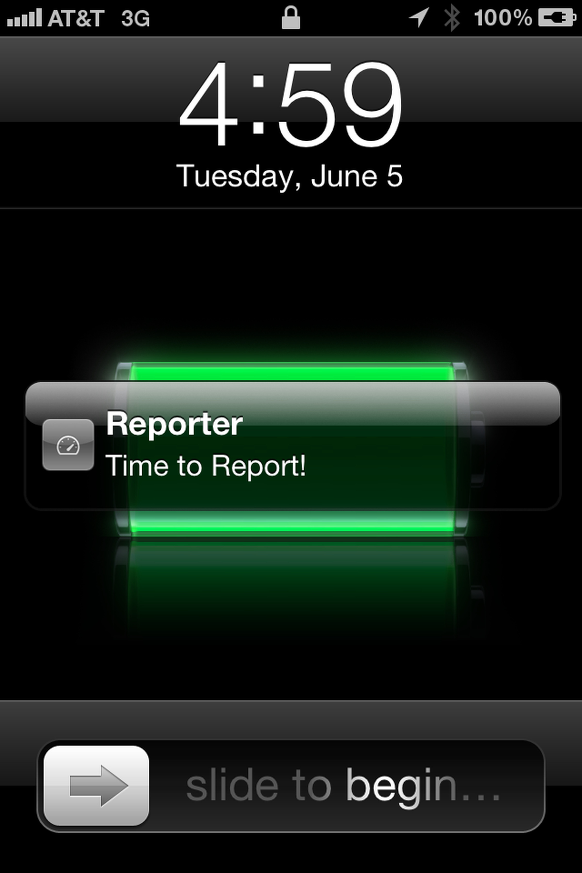 Reporter for iPhone prototype screenshots