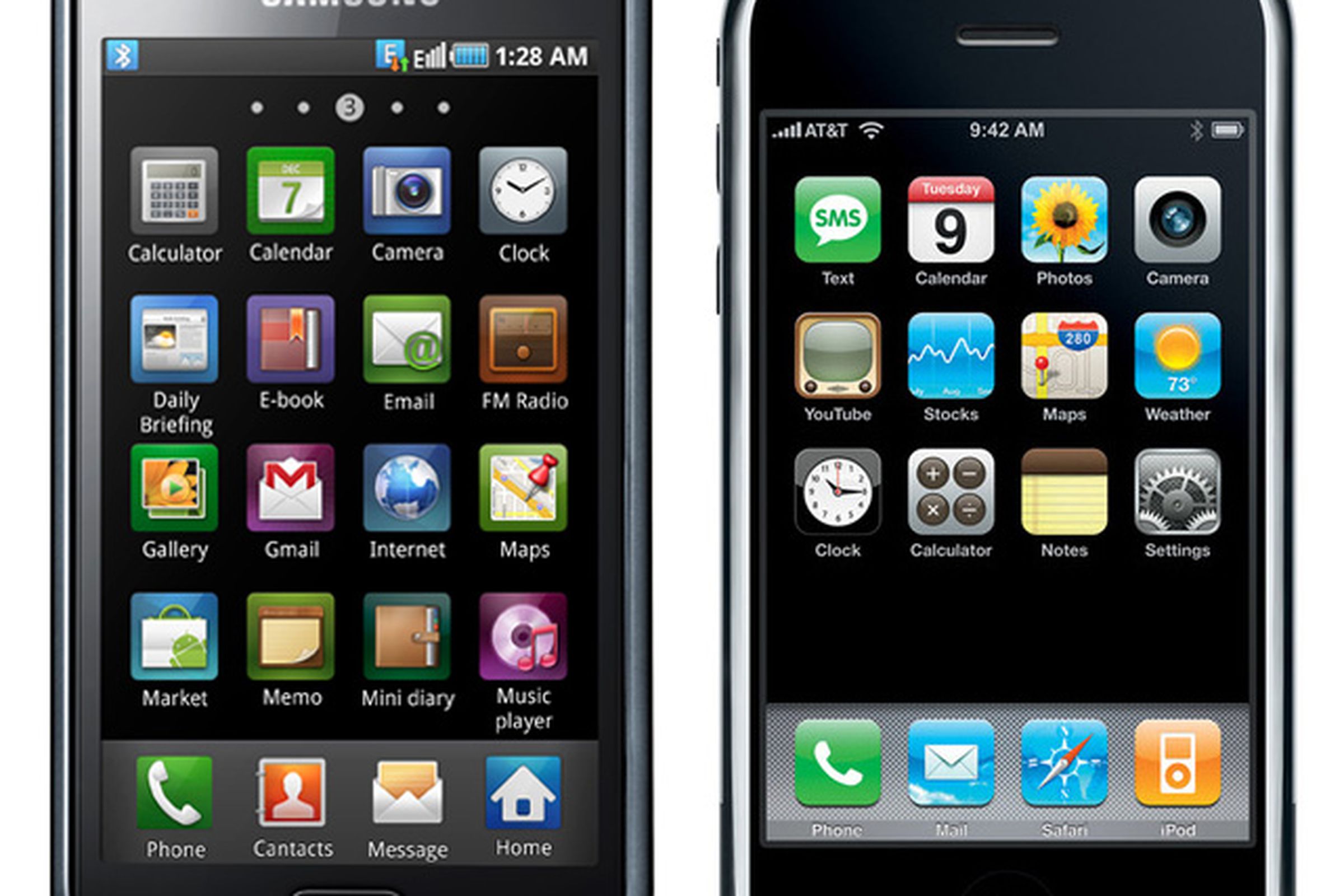 Galaxy S and original iPhone