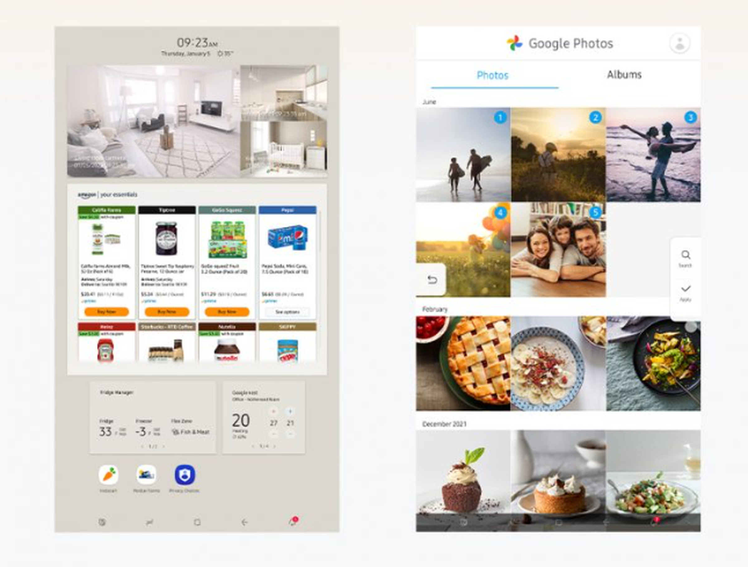 Google Photos and Amazon Essentials ordering is coming to all Family Hub fridges 2.0 and newer in July.