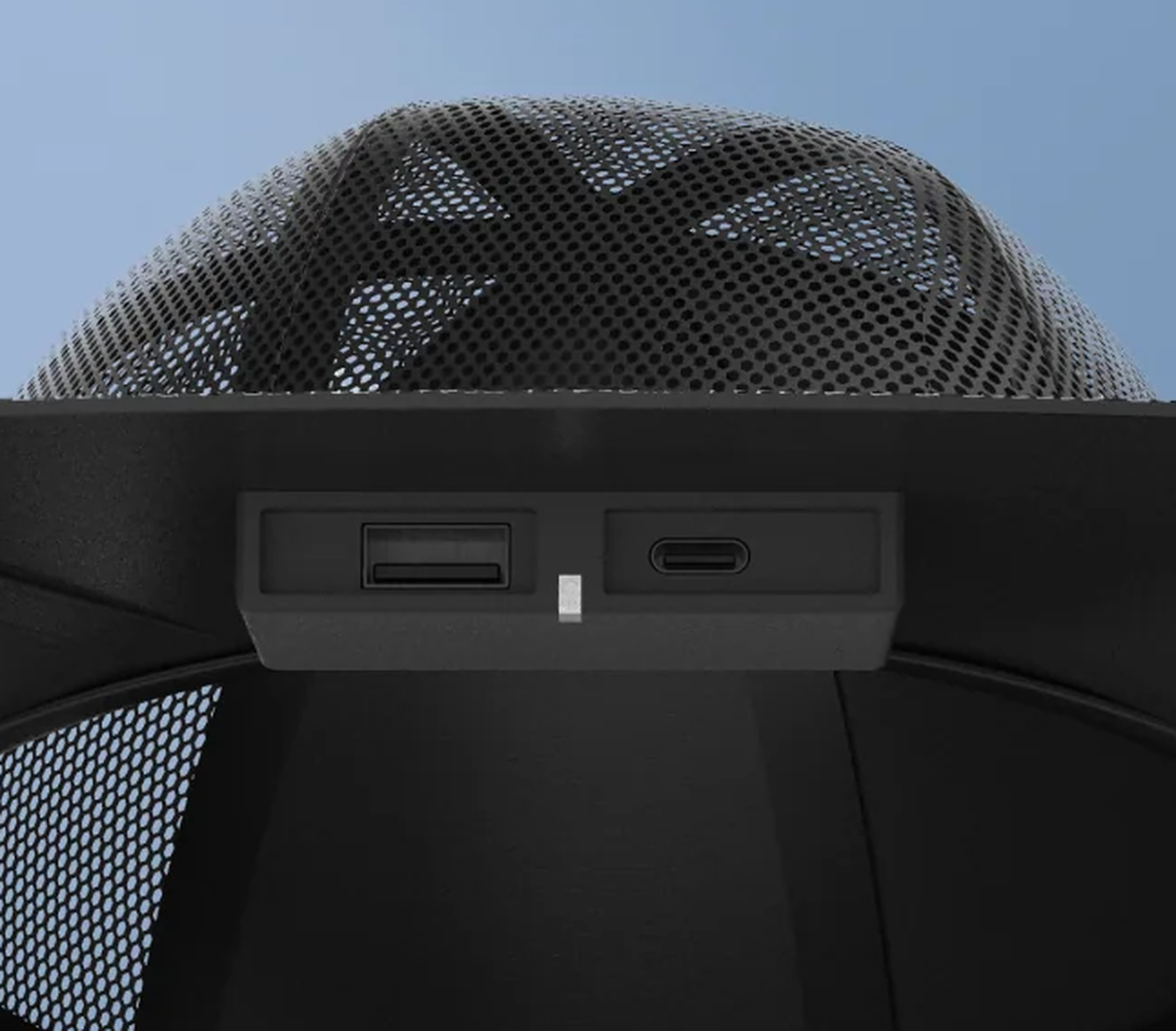 A cropped image showing the USB-A and USB-C ports on the Power Hat.