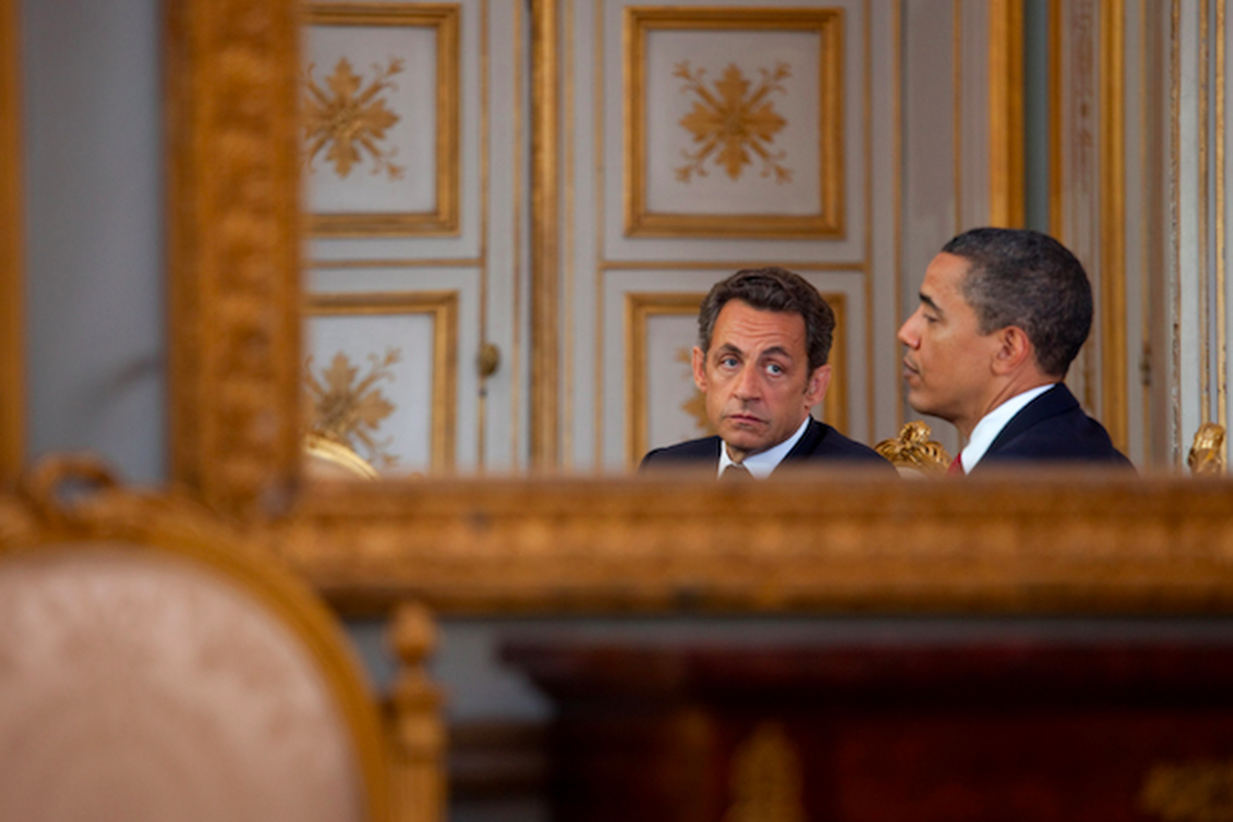 Nicholas Sarkozy White House Press Photo