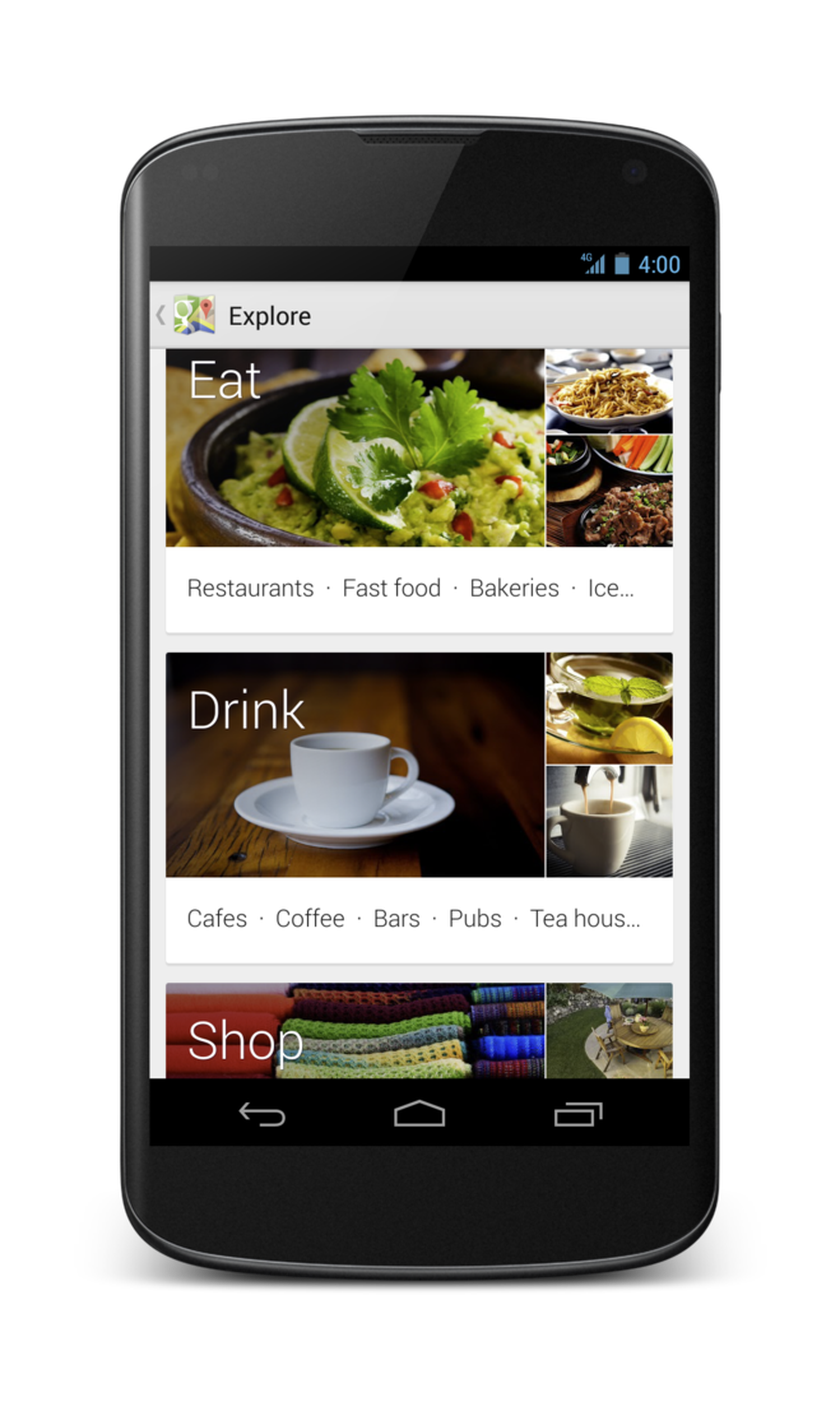 Google Maps for Android redesign press images