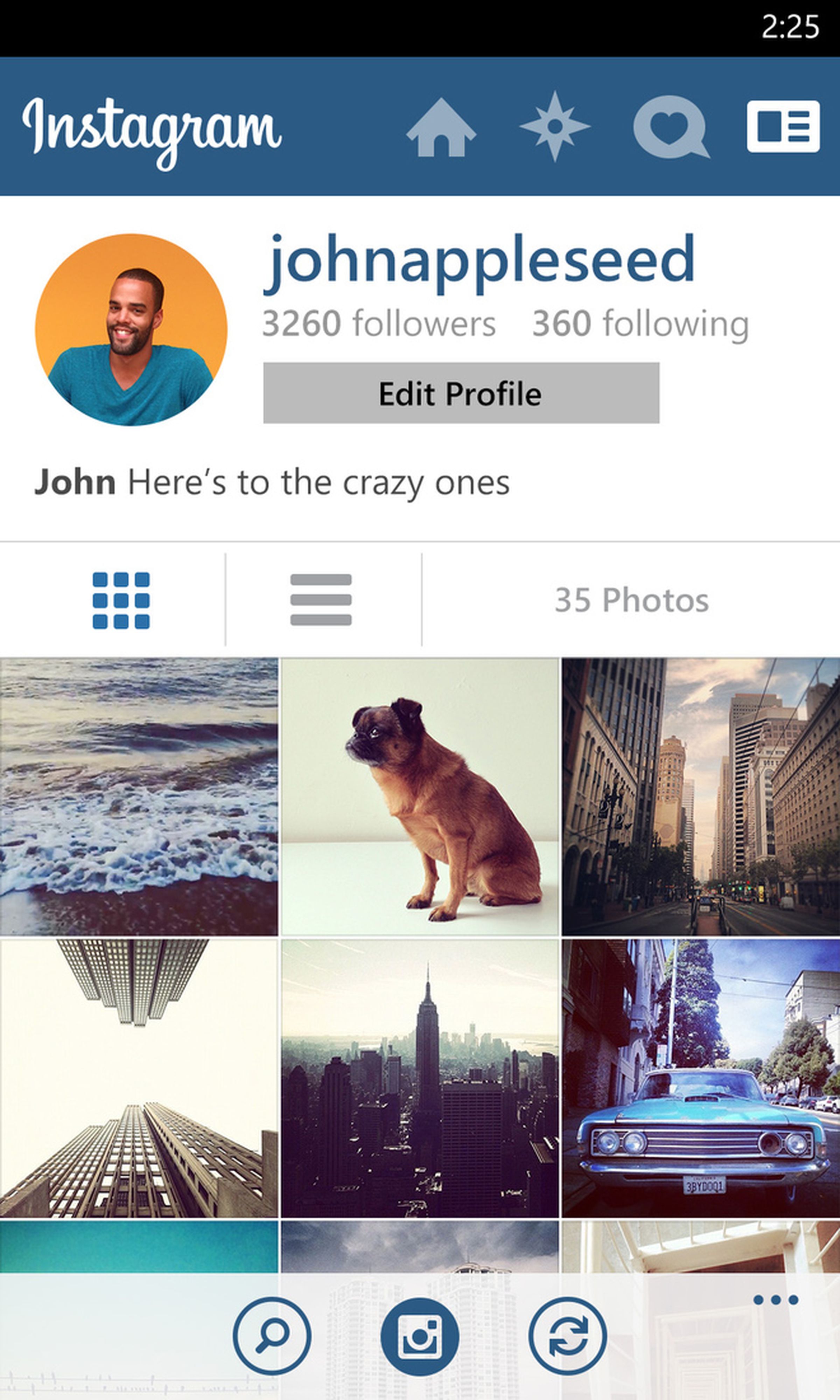 Instagram for Windows Phone screenshots