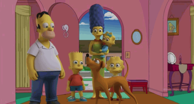 Simpsons as anime gif