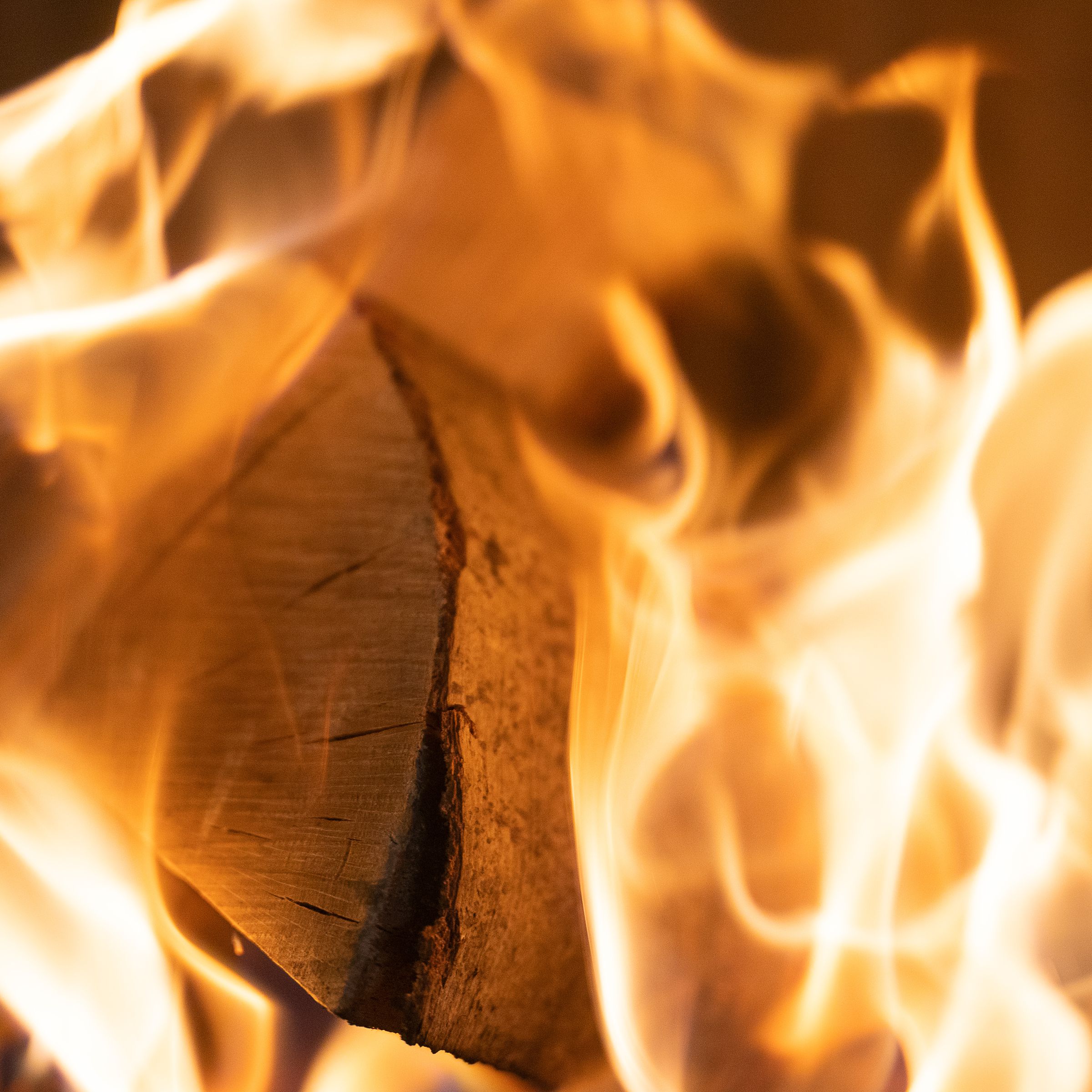 Closeup of a fire