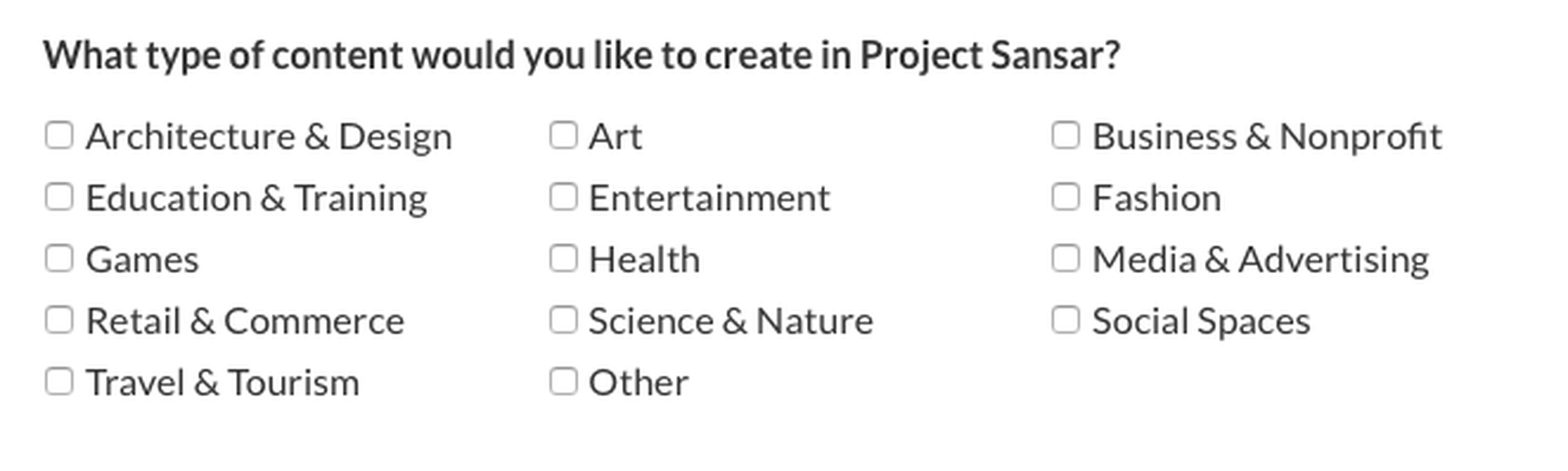 Project Sansar Application
