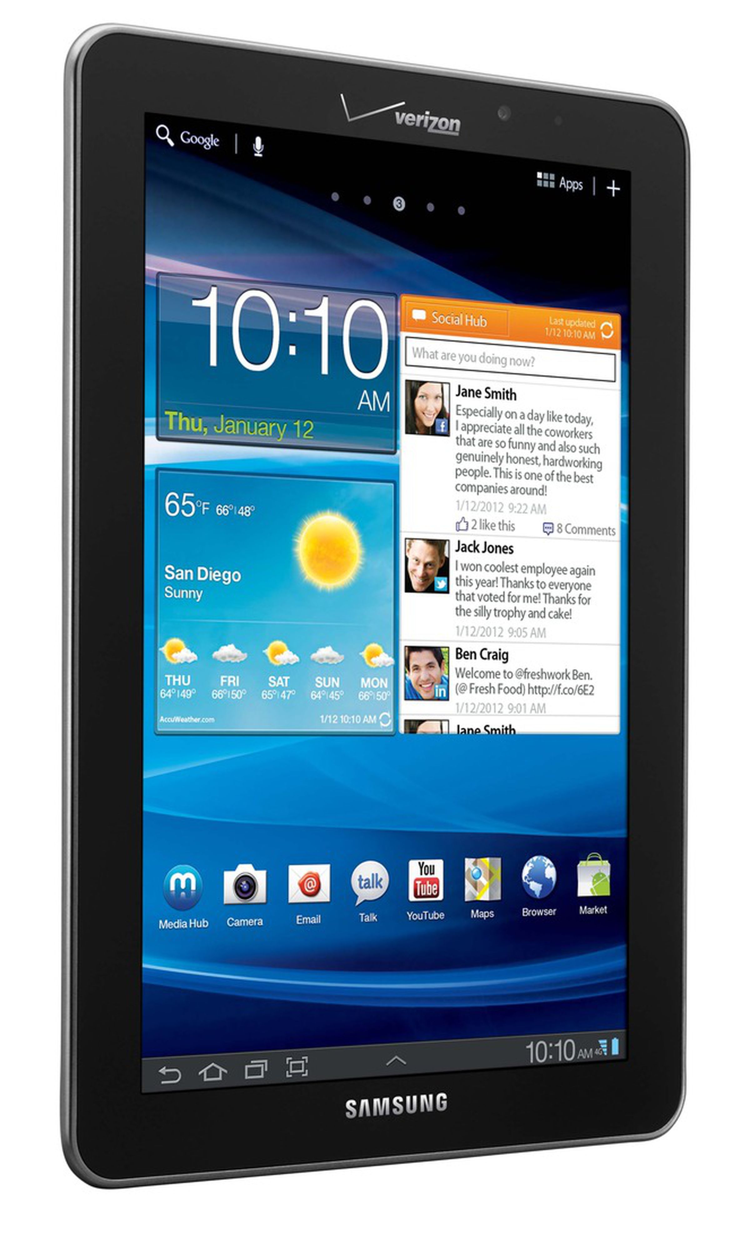 Samsung Galaxy Tab 7.7 for Verizon press pictures