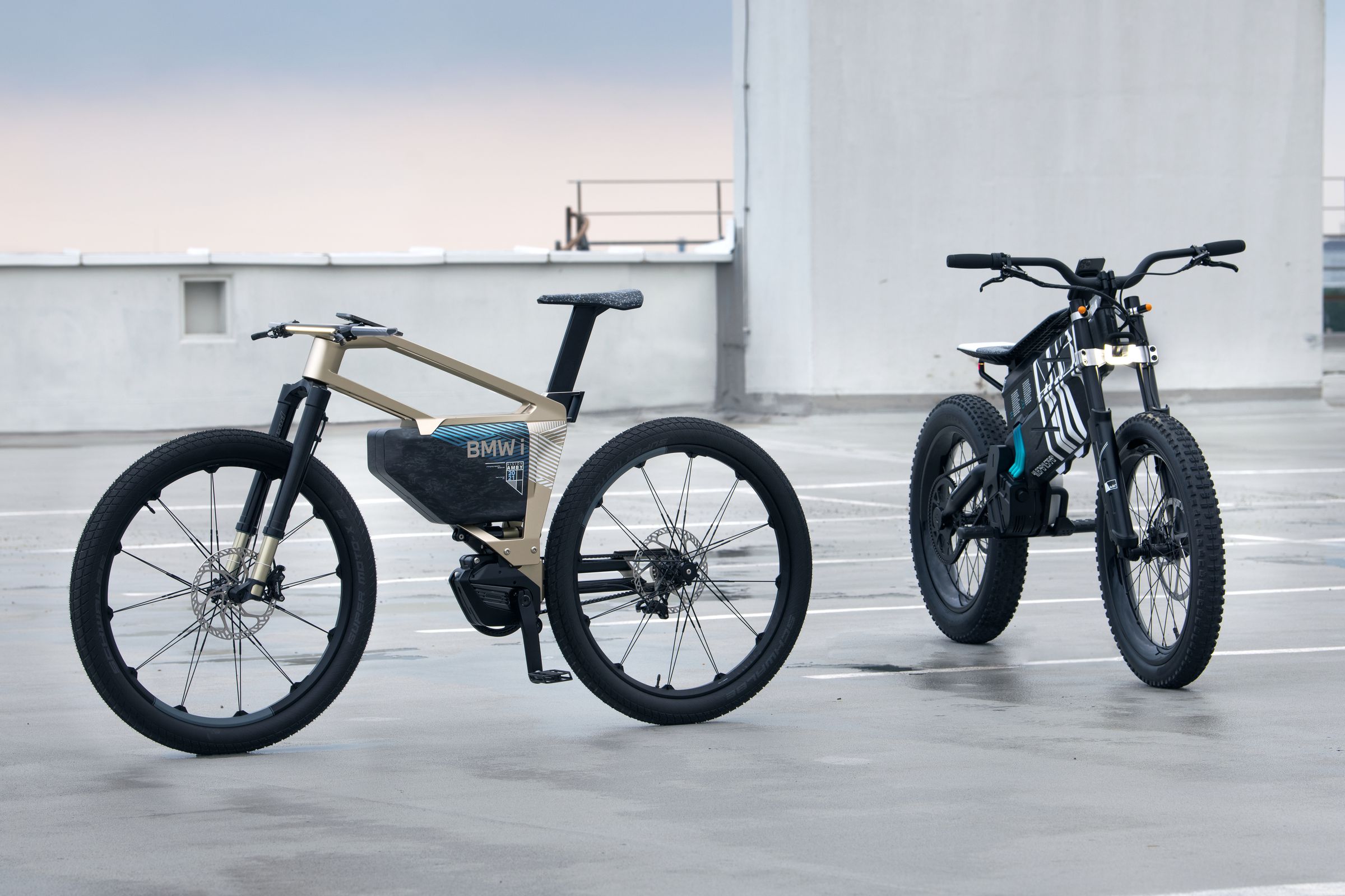 BMW’s two concept e-bikes envision geofencing to limit speeds inside cities.