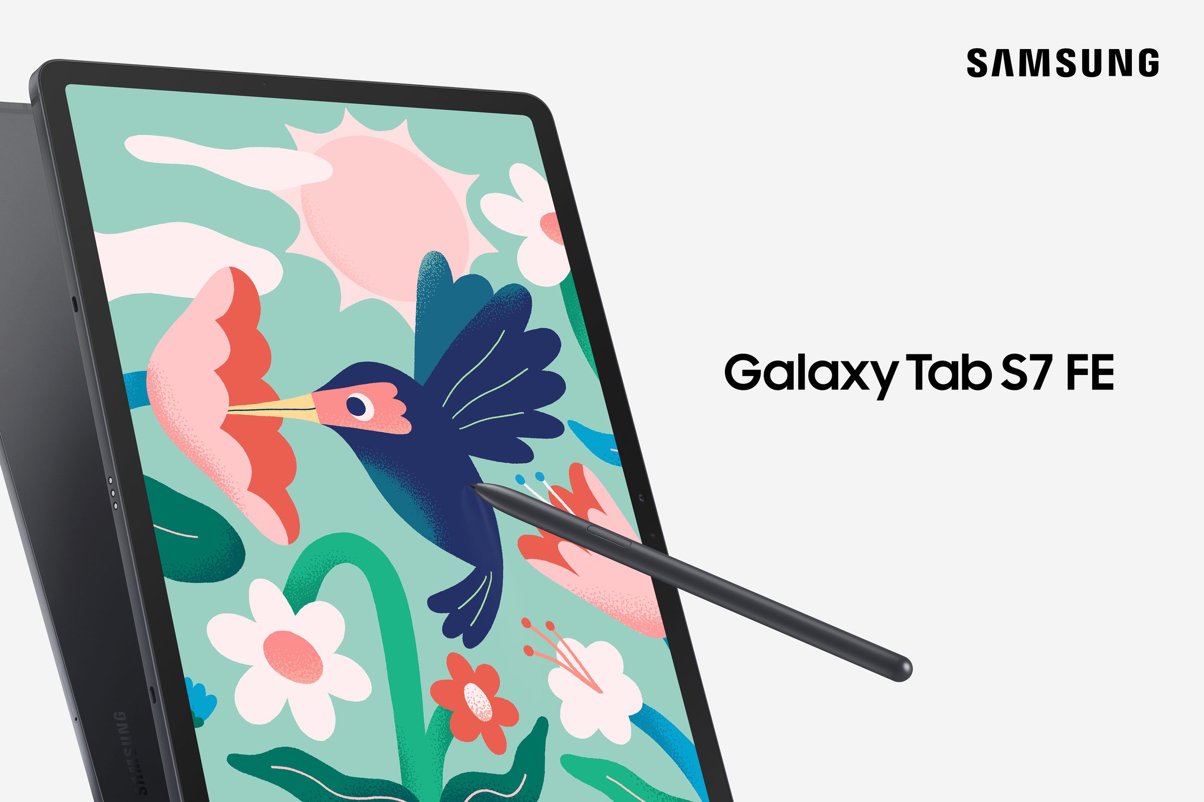 The Tab S7 FE comes with a stylus in the box.