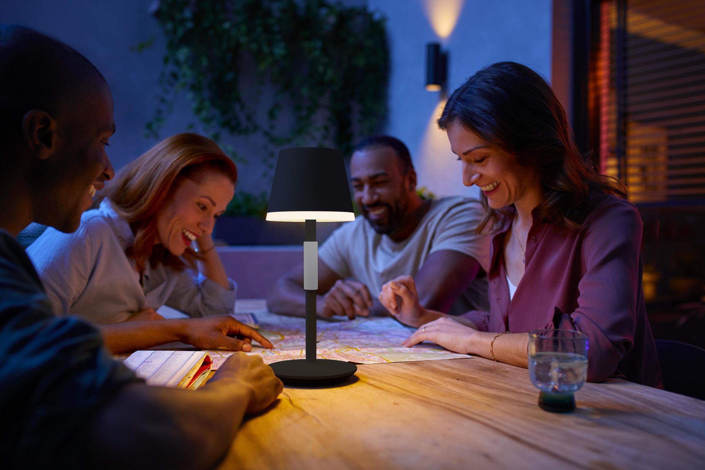 The indoor outdoor Philips Hue Go portable table lamp.