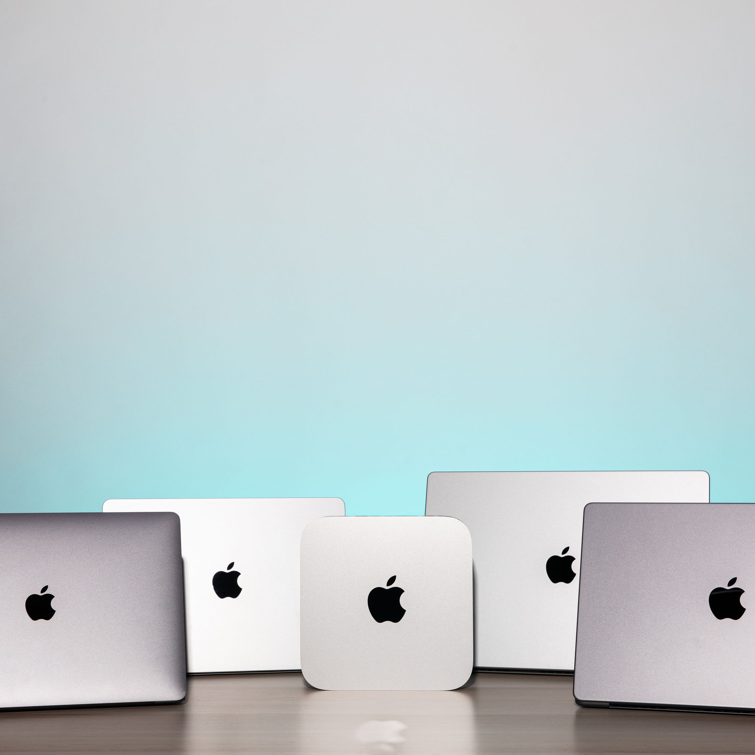 Various Apple products lined up