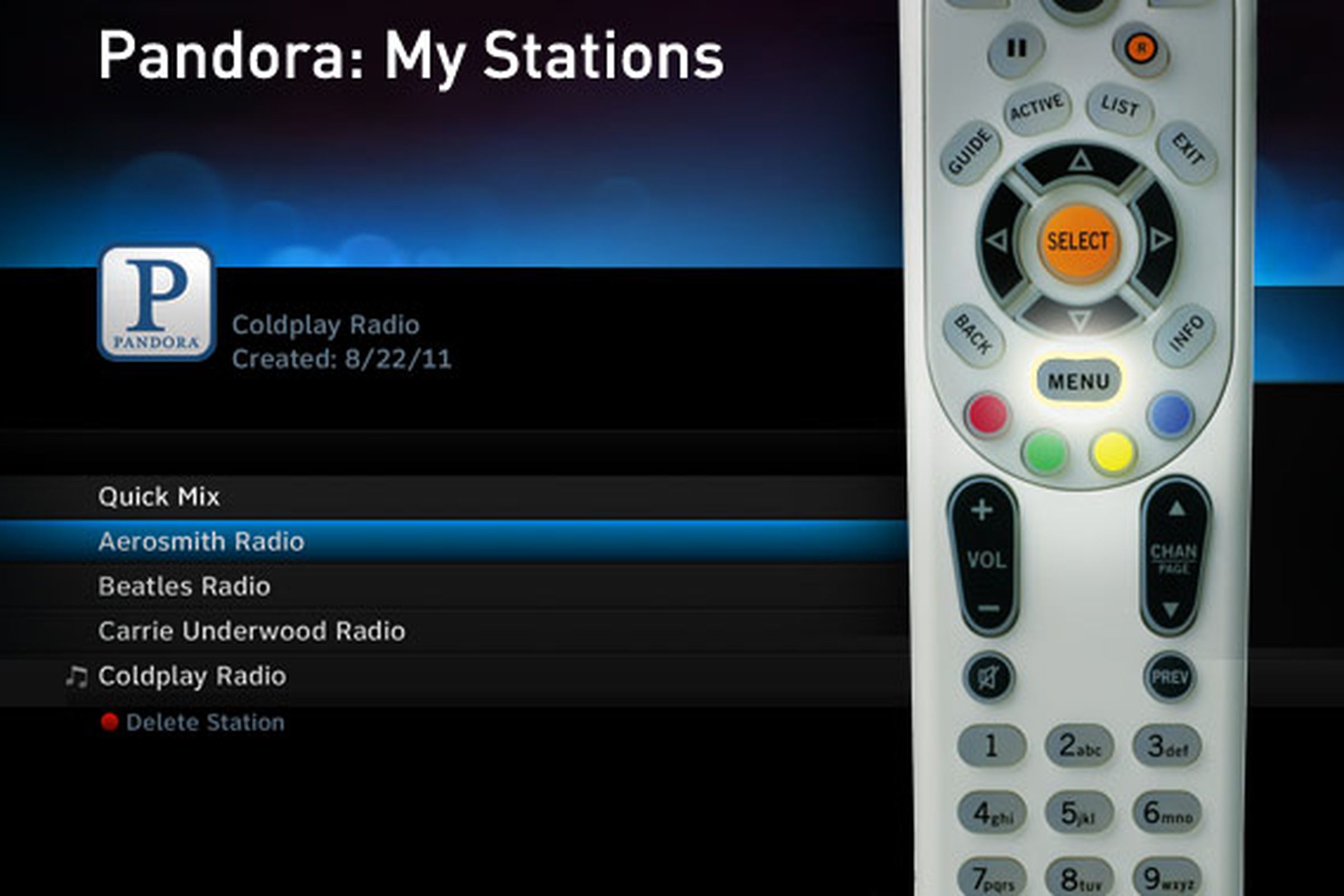 Pandora on DirecTV