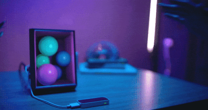 An example of an interactive hologram using the Leap Motion Controller.