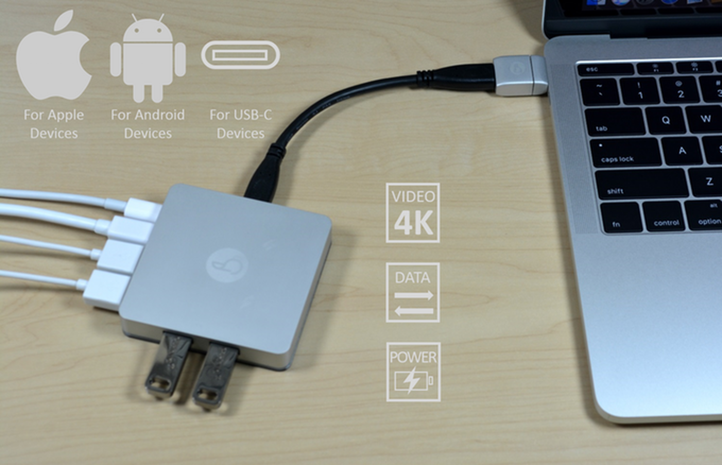 The MagNeo supports charging, data, and video. 