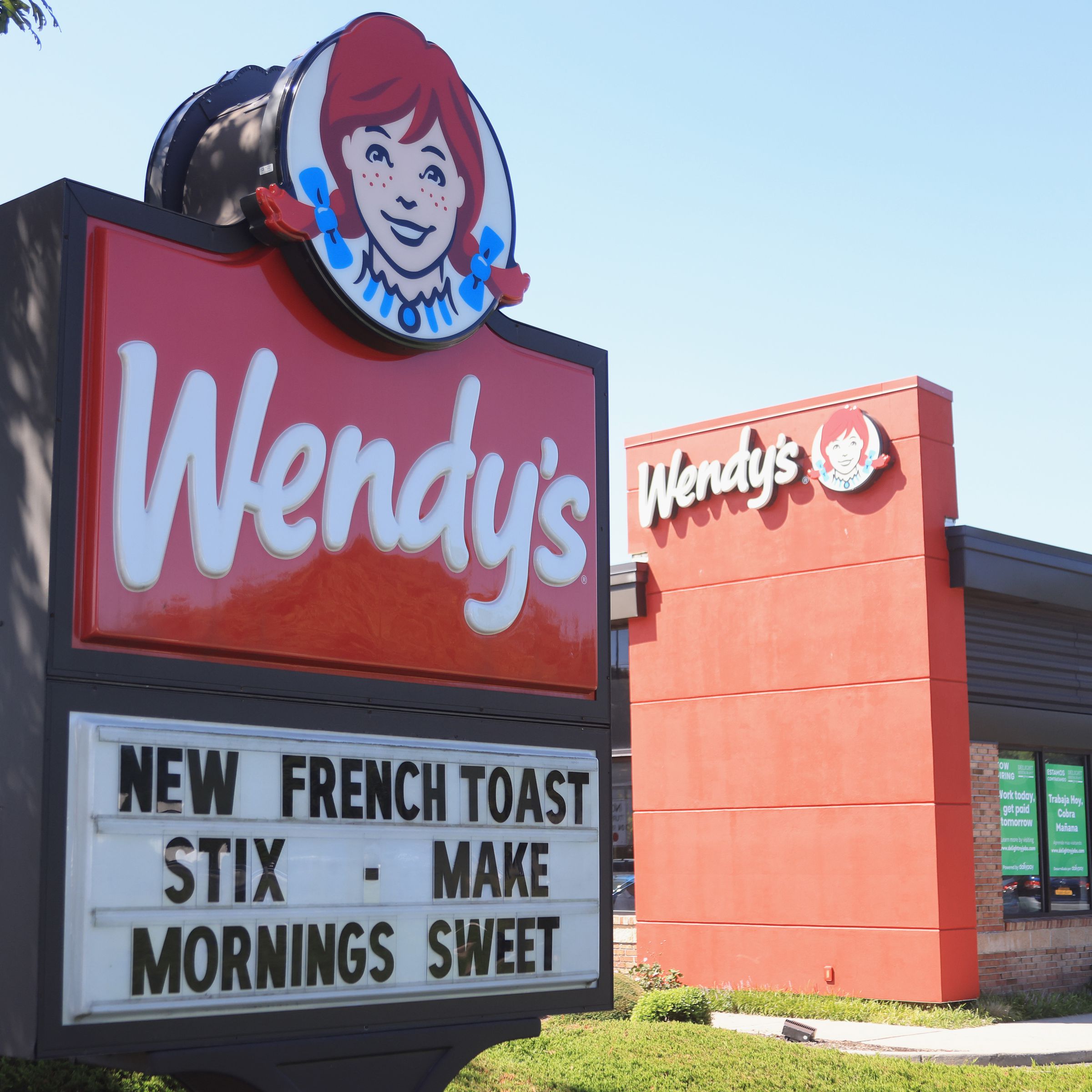 A photo of a Wendy’s sign in New York
