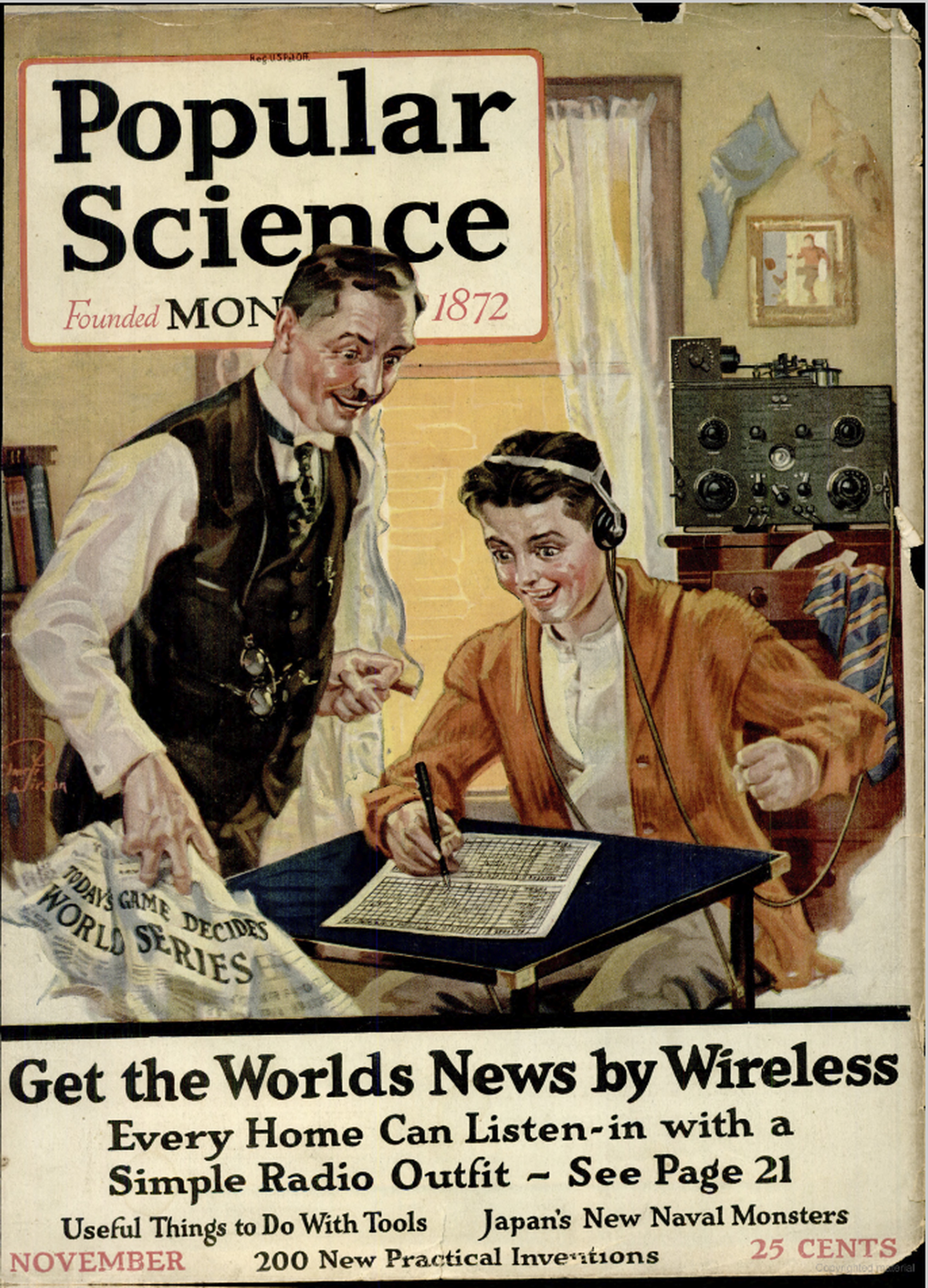 <em>The November 1921 issue of </em>Popular Science.