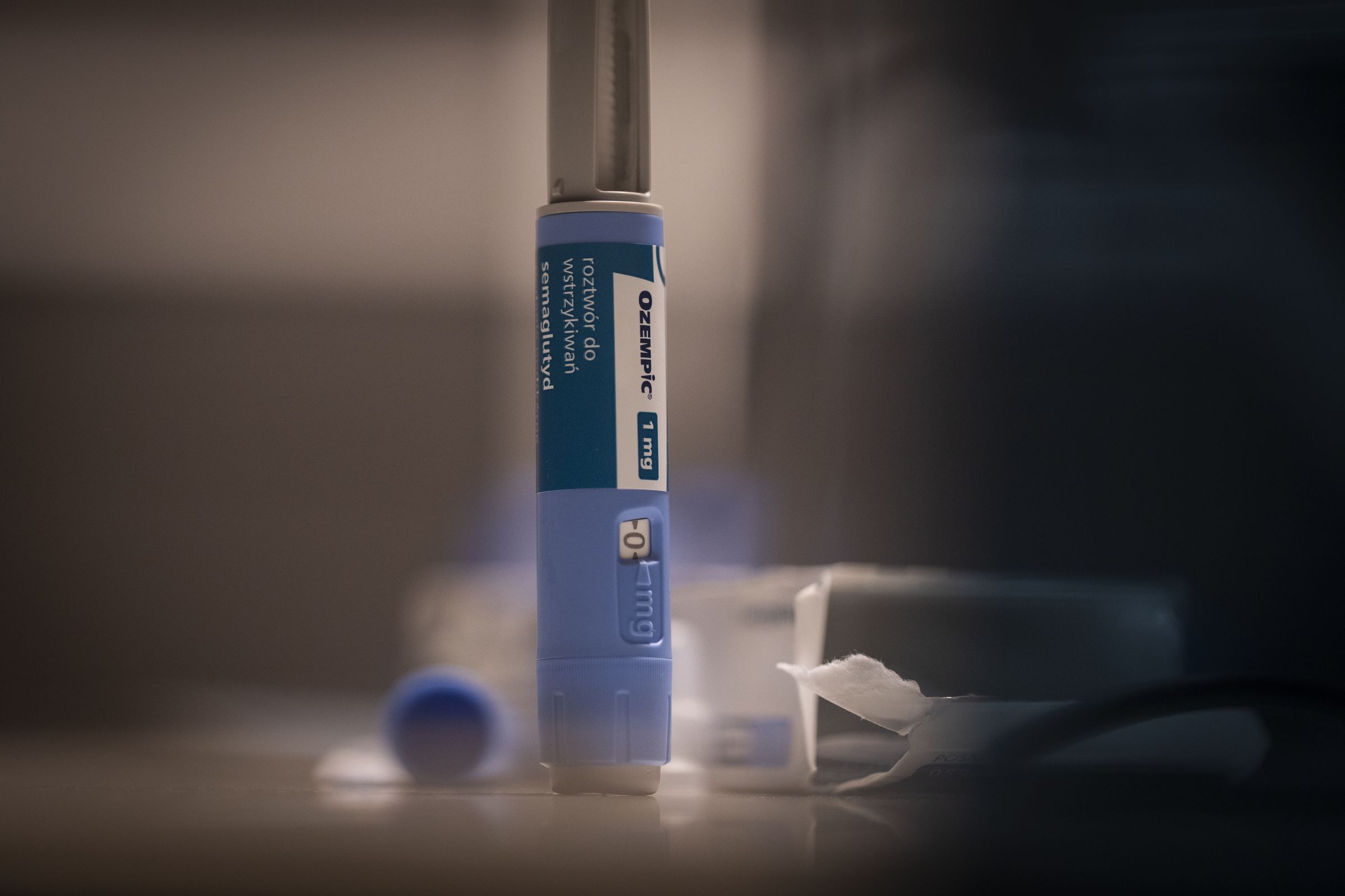An Ozempic needle injection pen.