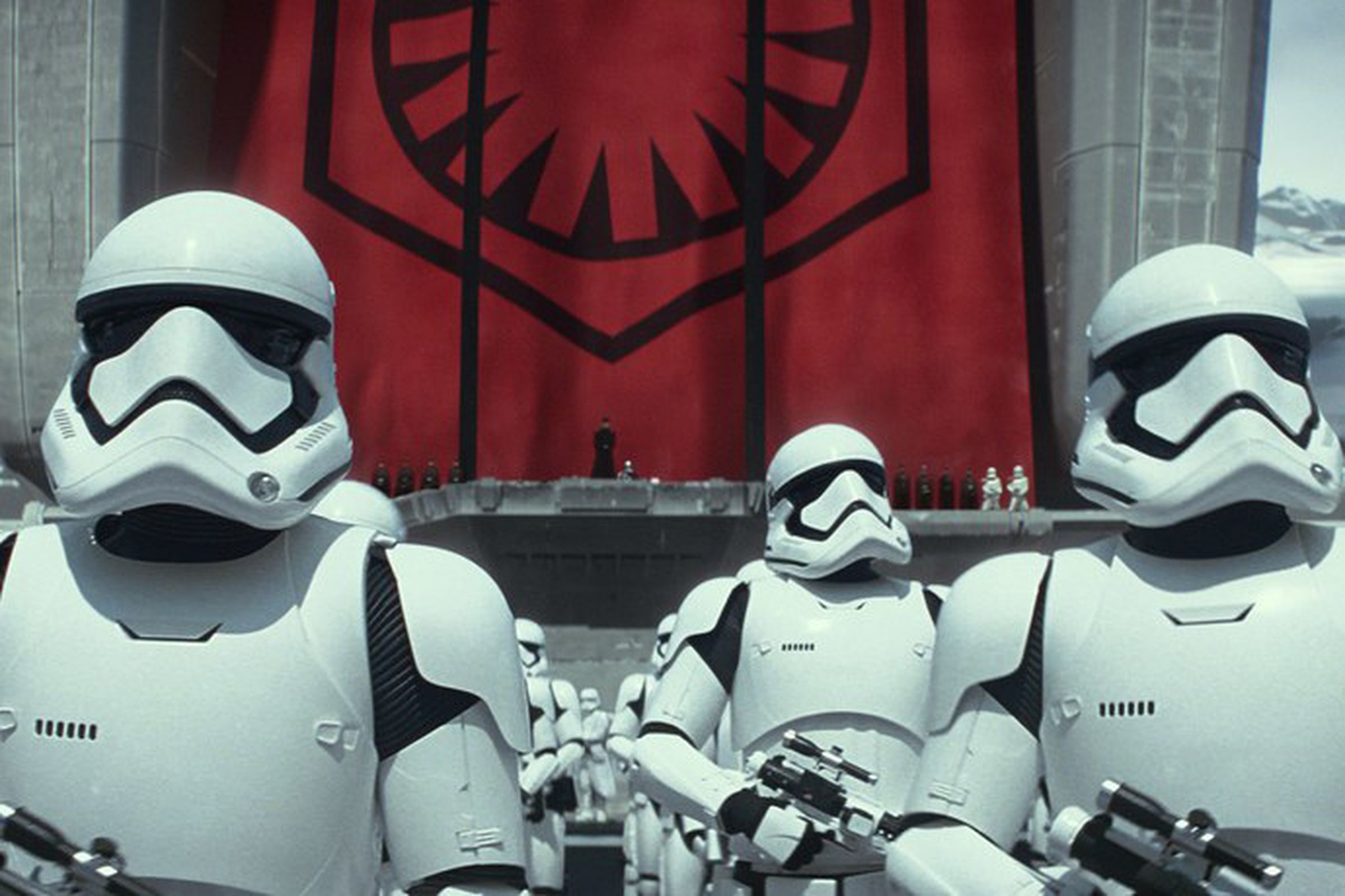 The newer First Order stormtroopers.