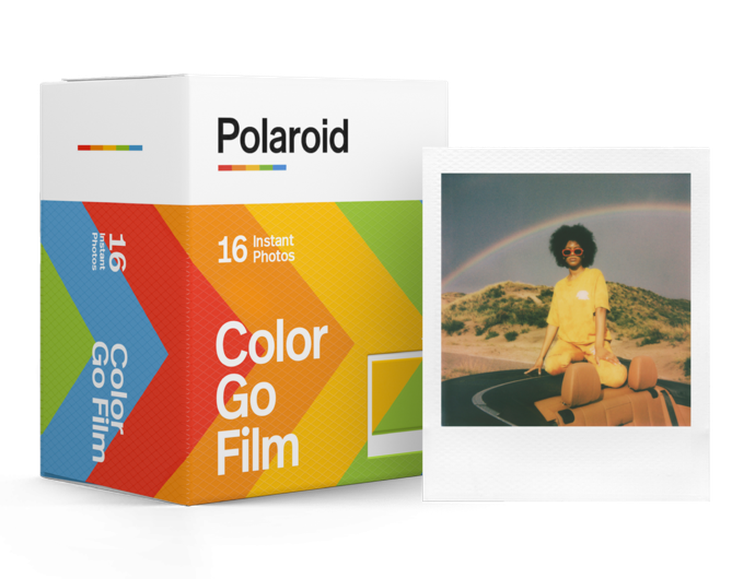 The Polaroid Go’s film is more square than it is rectangular.