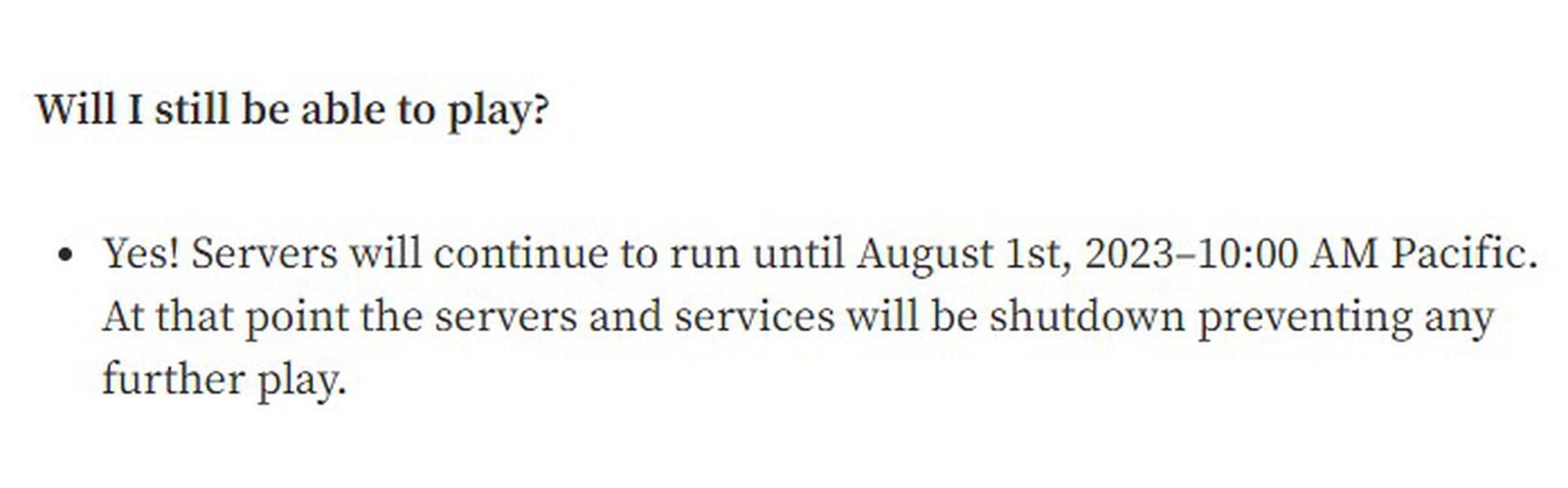 I don’t think “Yes” is the right word. From Ready At Dawn’s shutdown FAQ.