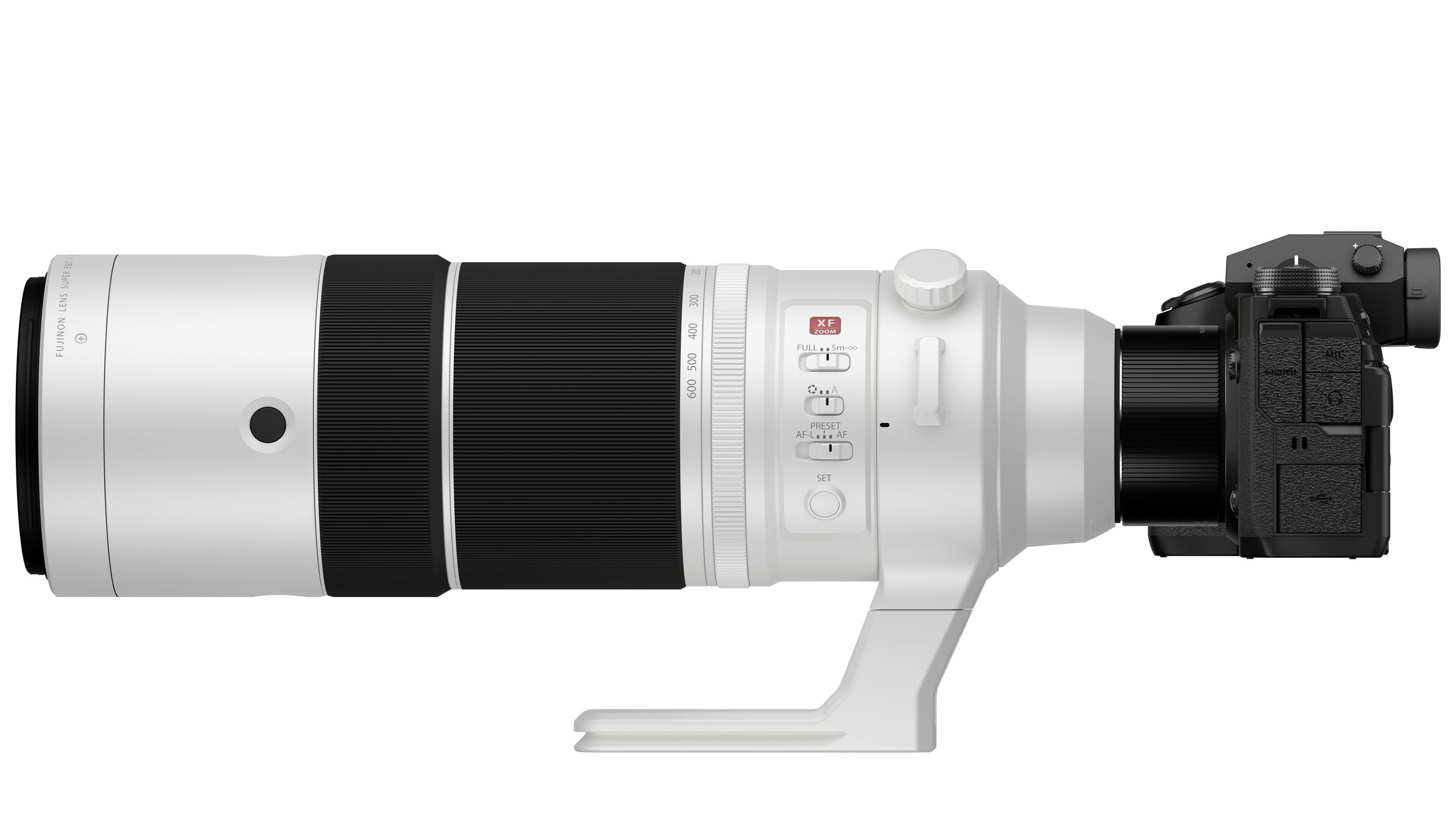 The 150-600mm is the longest telephoto lens of the X-line, and it works with a teleconverter (pictured here) to reach a full-frame equivalent of 1800mm.