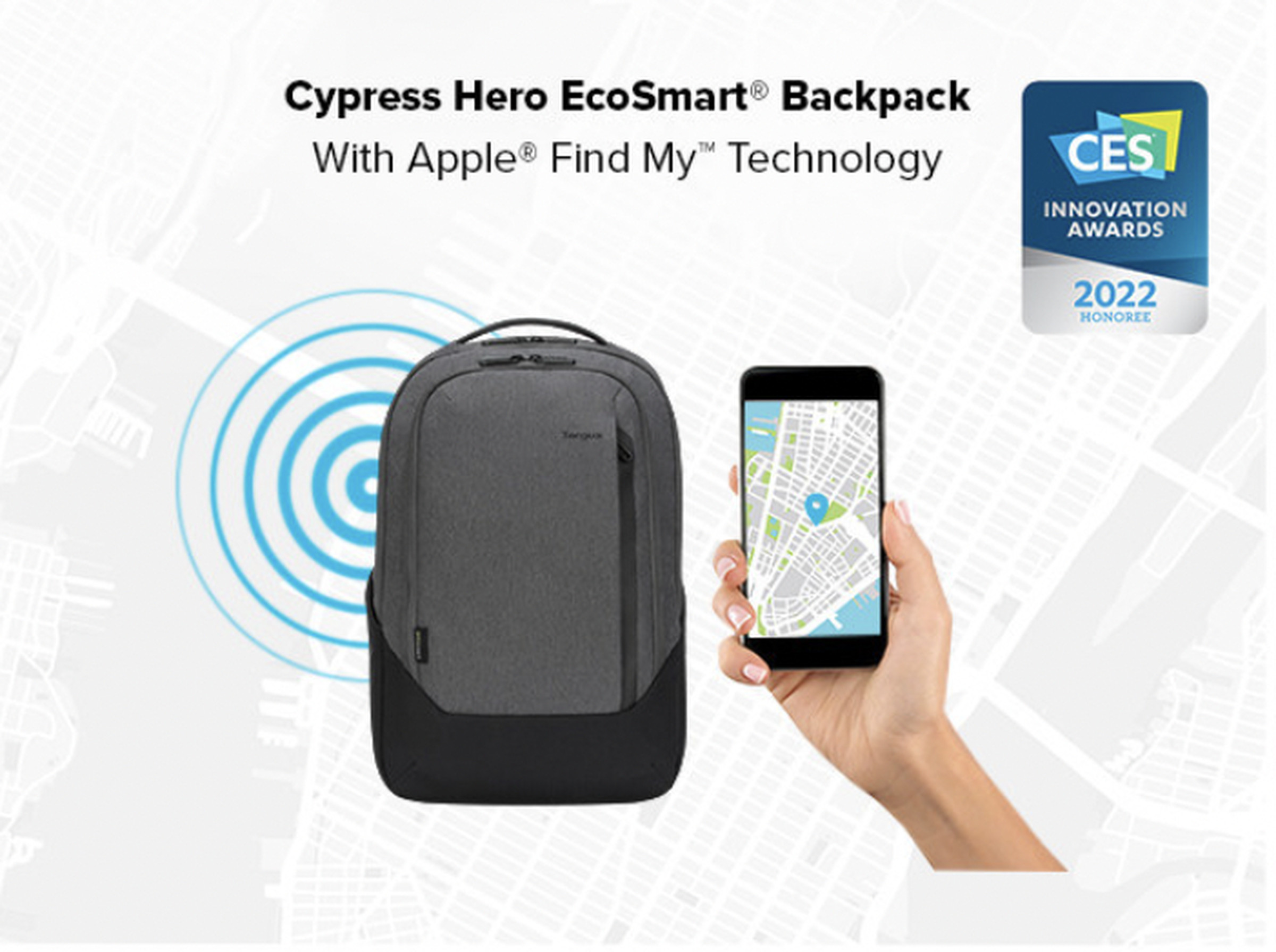 The Cypress Hero EcoSmart backpack includes Apple’s Find My technology.