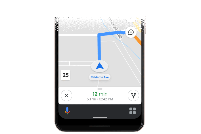 Google Assistant driving mode lets you do things like answer calls from within the navigation interface.