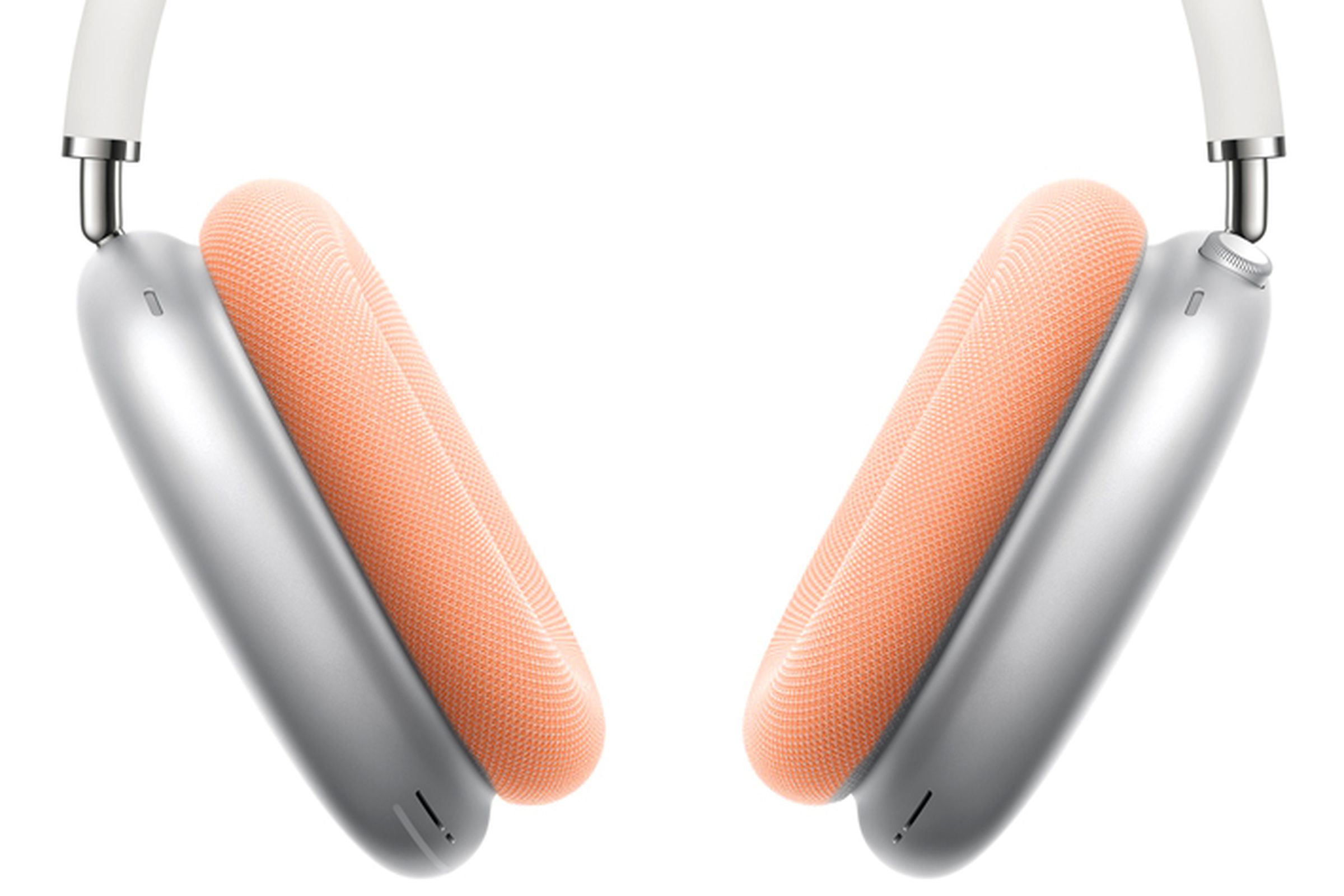 Apple’s orangish  AirPods Max receptor  cushions connected  the archetypal   metallic  AirPods Max.