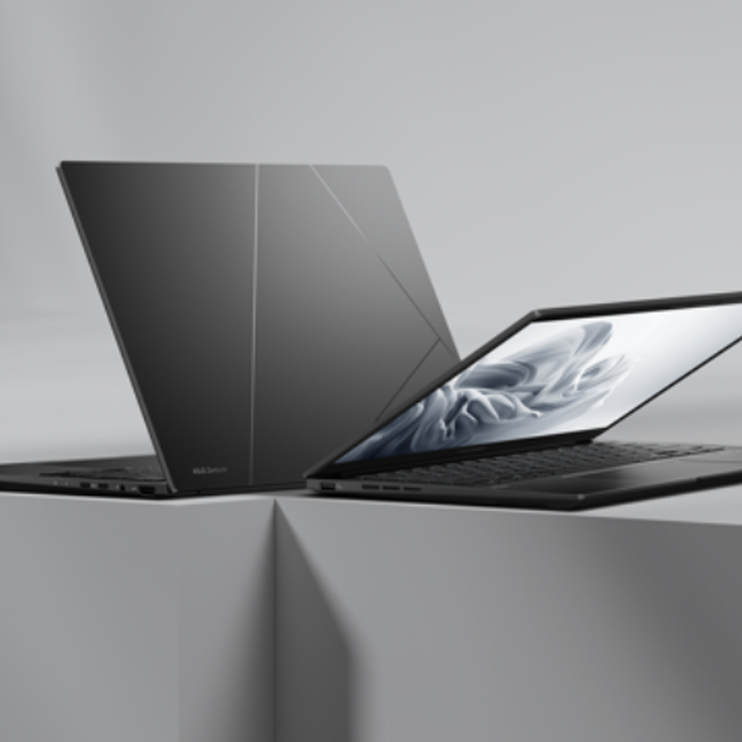 A picture of Asus’ gray Zenbook 14 OLED (UM3406)