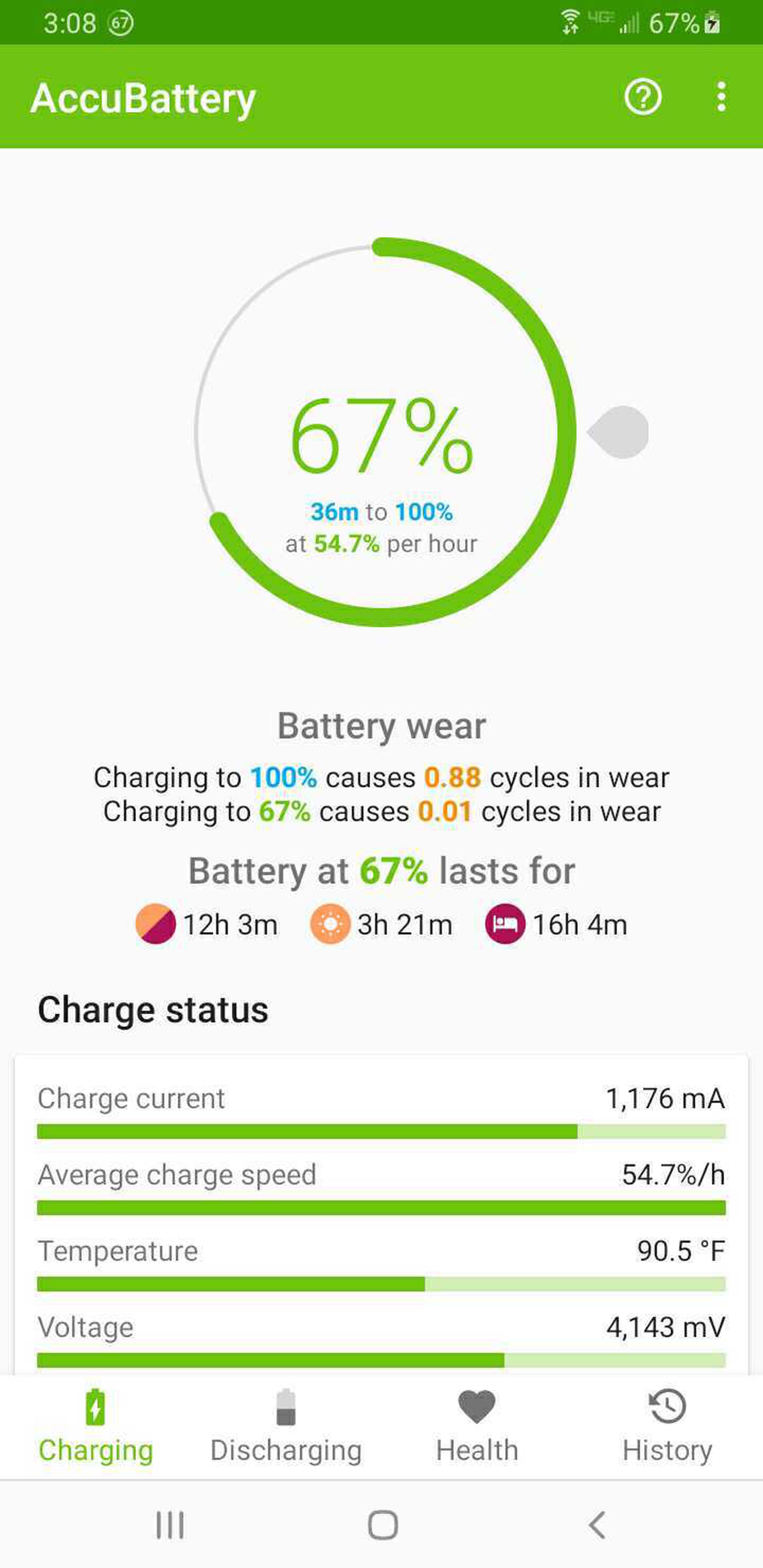 All the handy stats from AccuBattery.