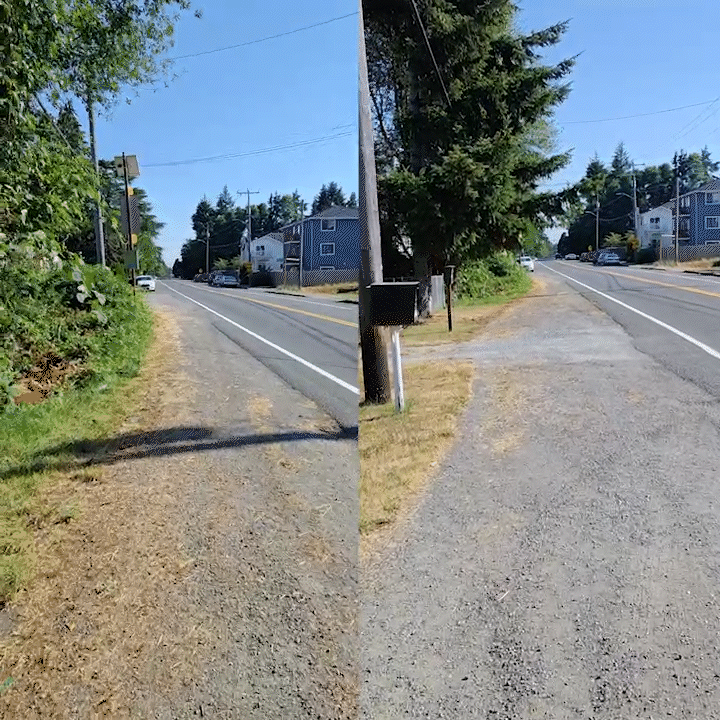 All stabilization off (left) versus gimbal and electronic stabilization turned on (right).