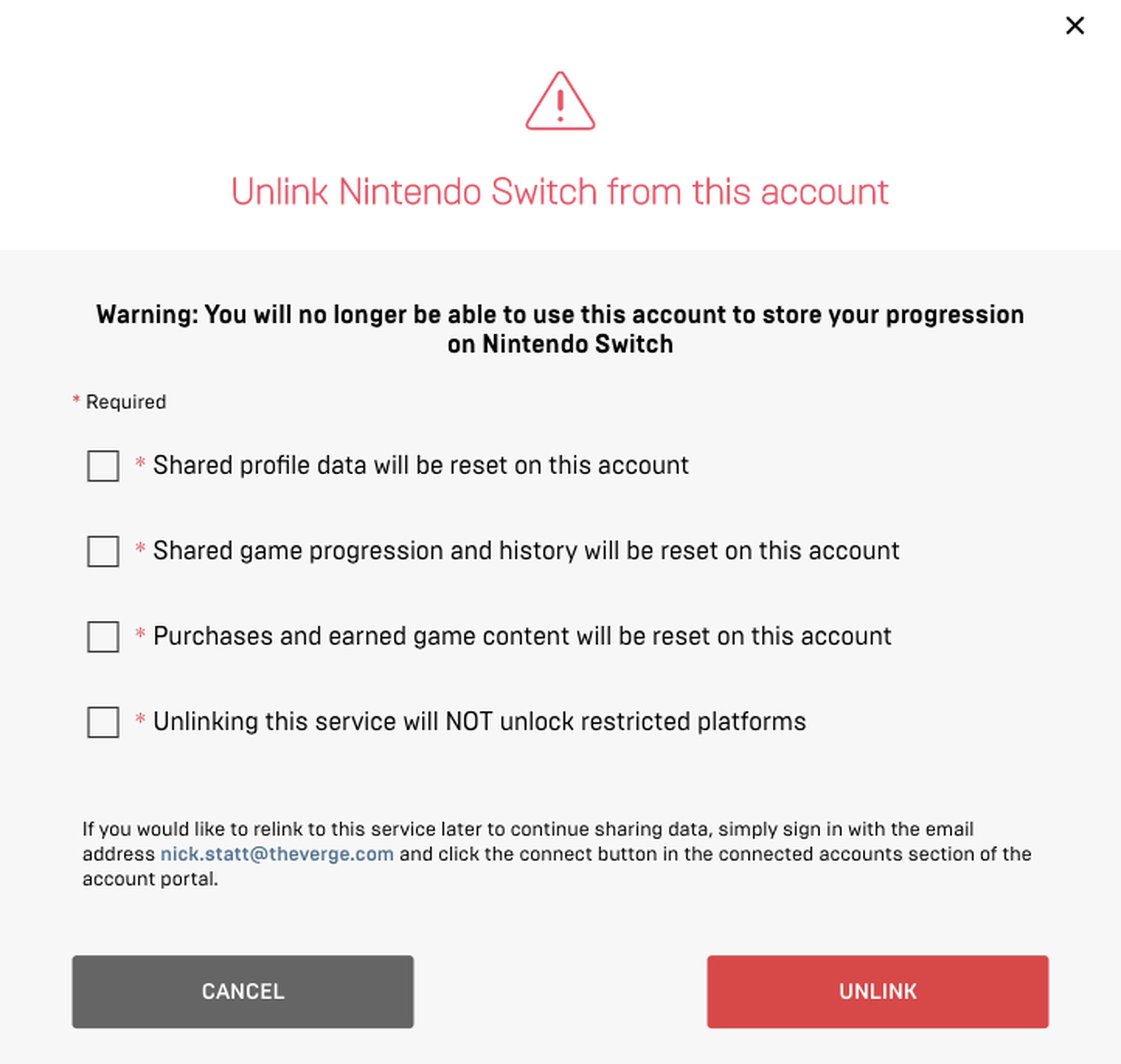 Heed this warning if you’ve bought anything on the Switch version of Fortnite or have any progress you’re worried about losing. It won’t come with you until Epic launches its account merging feature in November. 