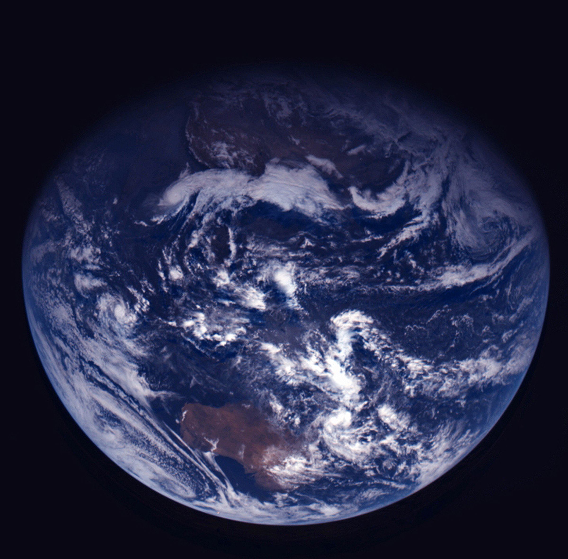 Earth, as seen by Rosetta on its second flyby