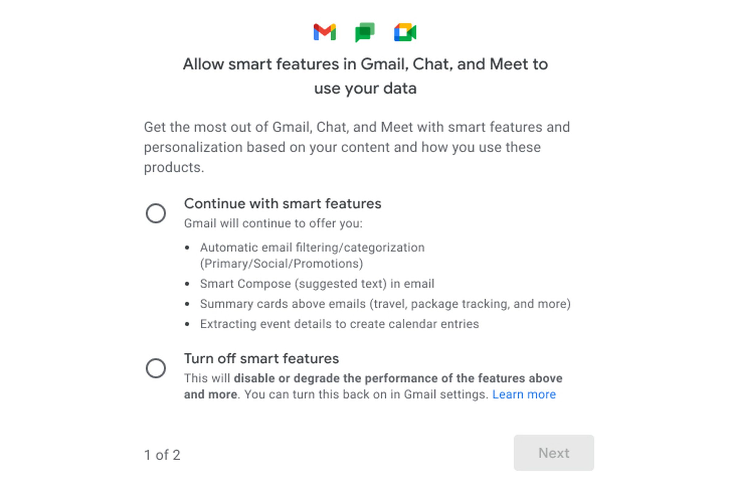 While the second covers how this data is used in other Google products.