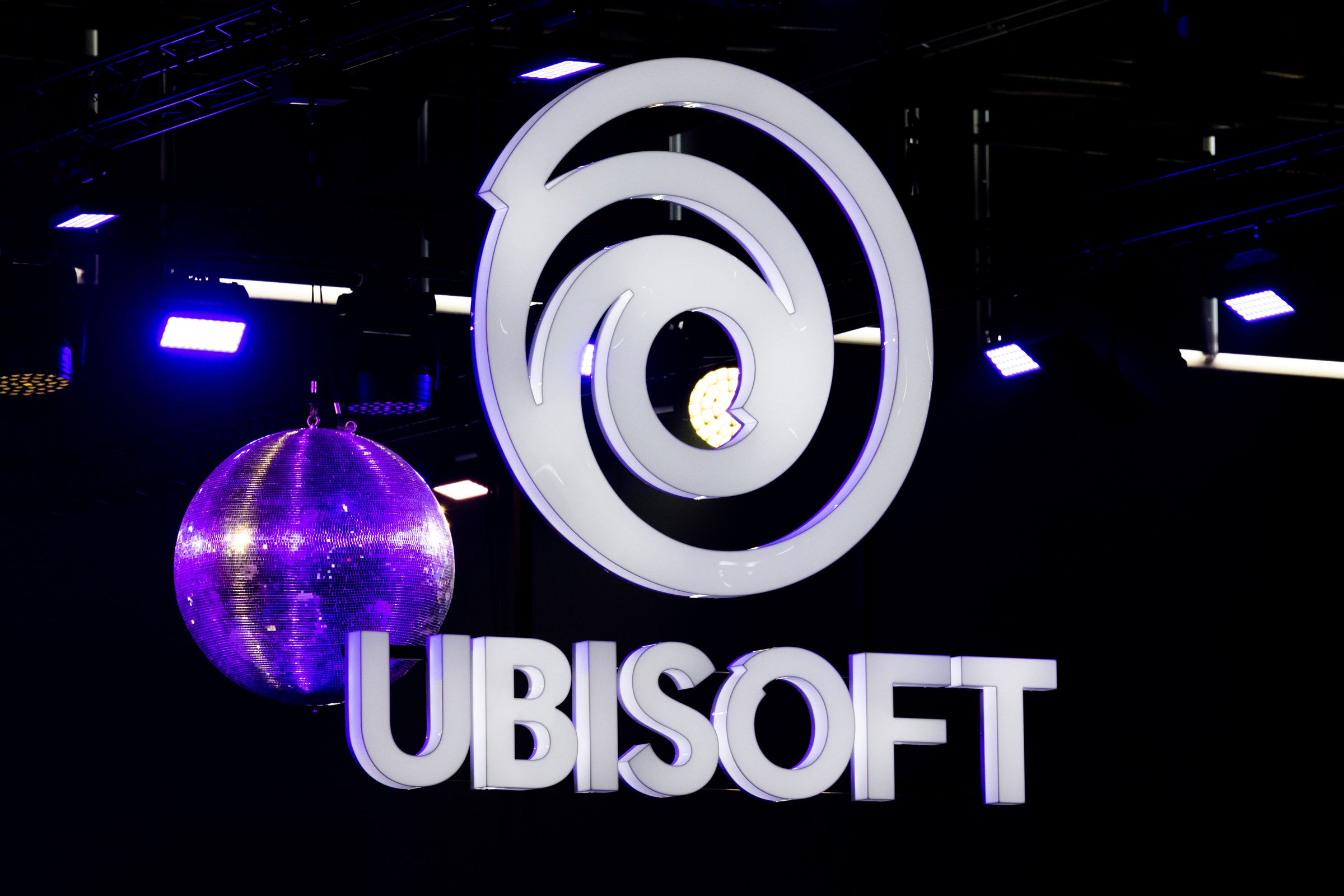 The logo of Ubisoft at Gamescom