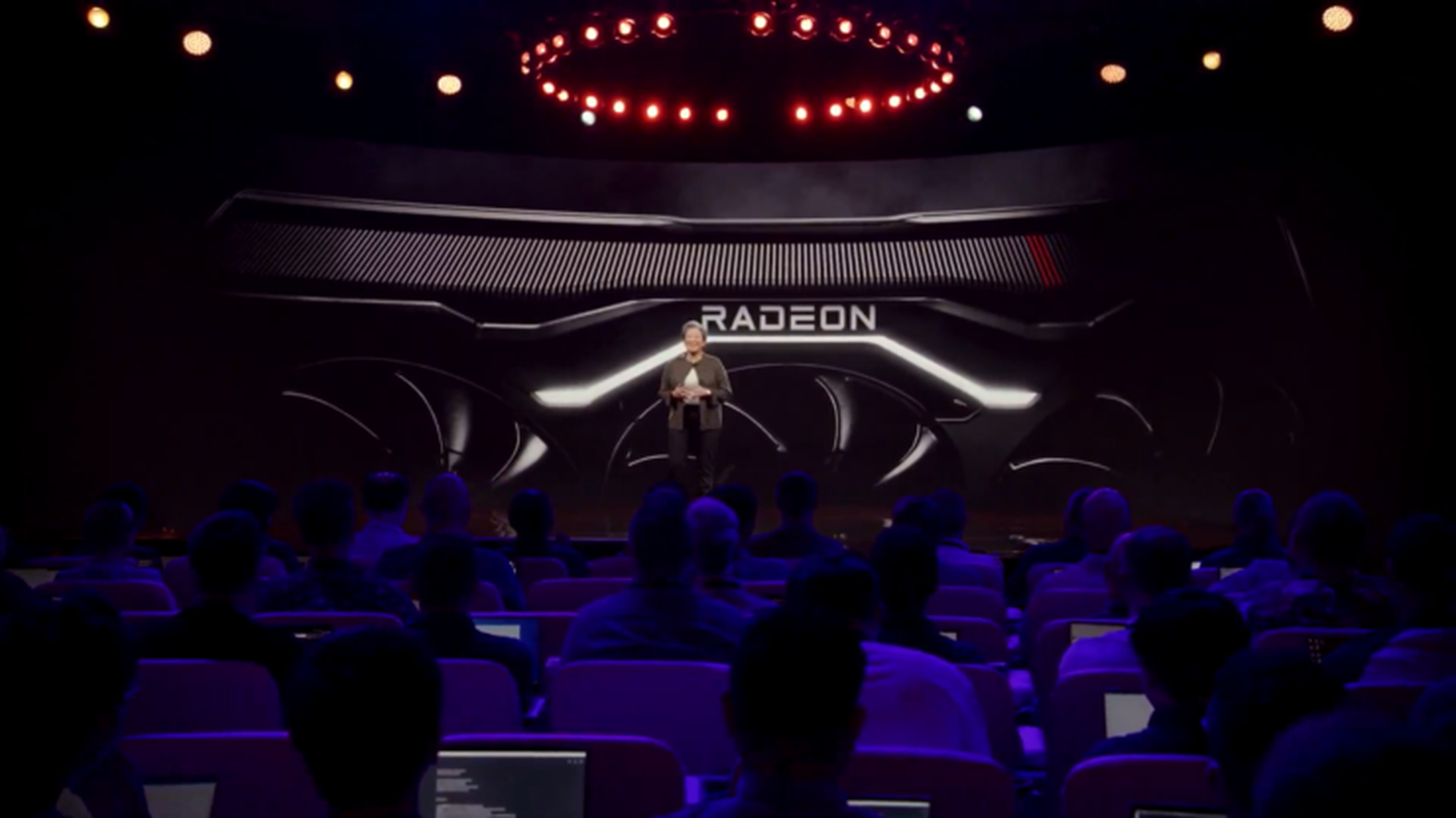 Lisa Su teasing RDA4 GPU on stage.