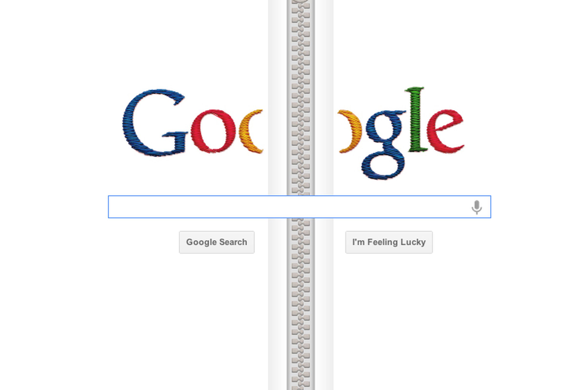 Google doodle zipper