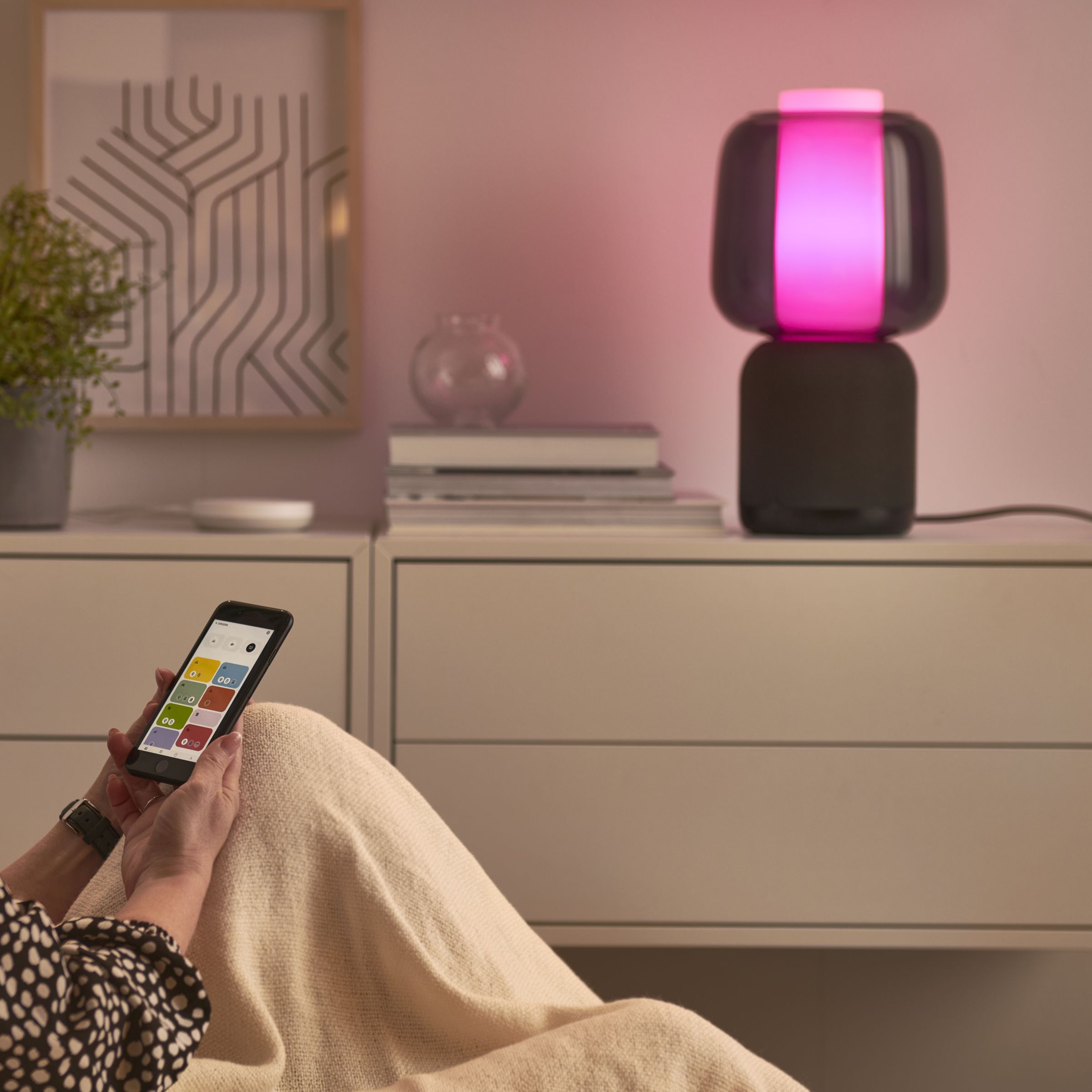 The new Home Smart app controlling a Dirigera hub in an Ikea smart home.
