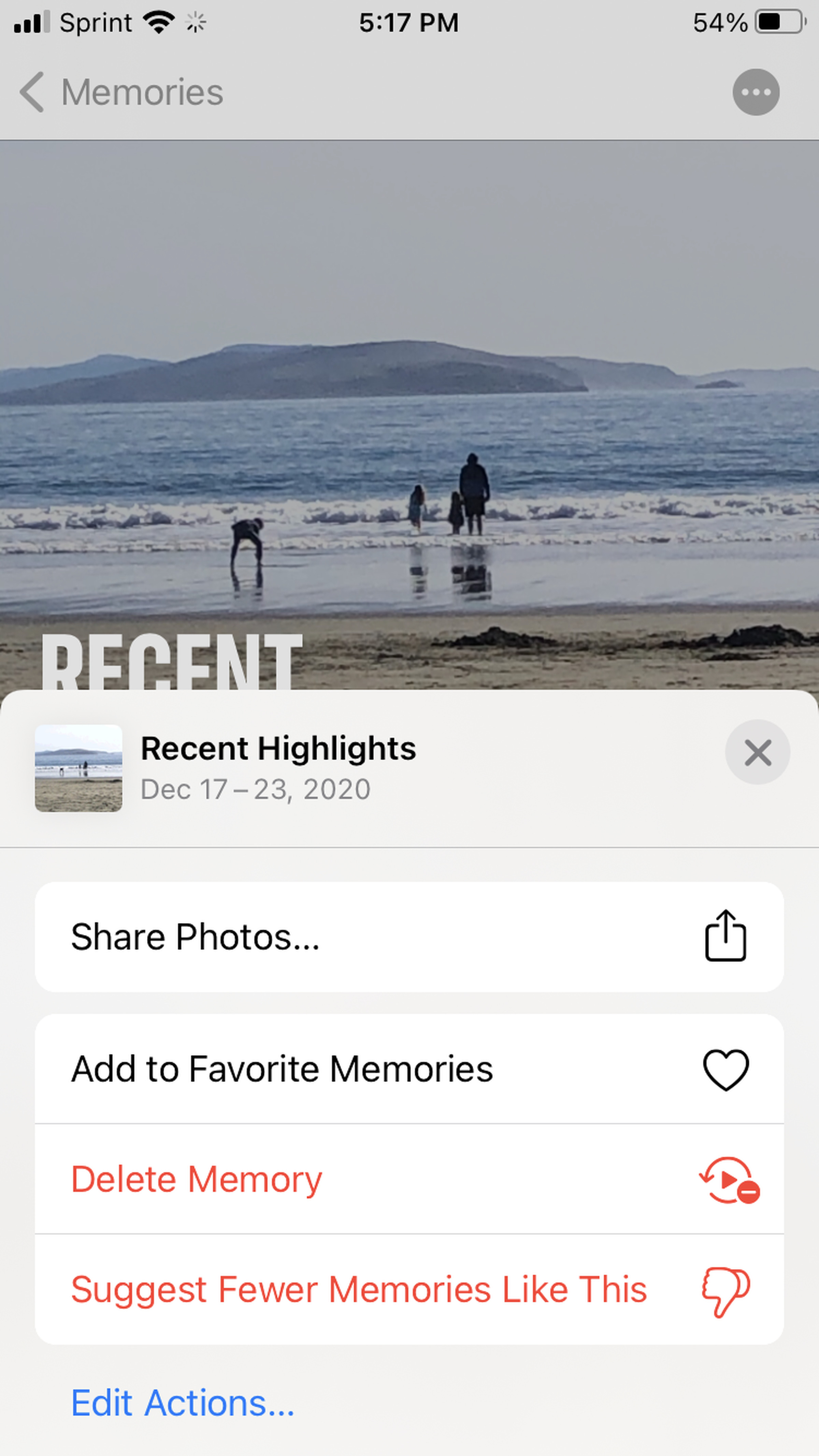 Long-press the photo and tap on “Suggest Fewer Memories Like This.”