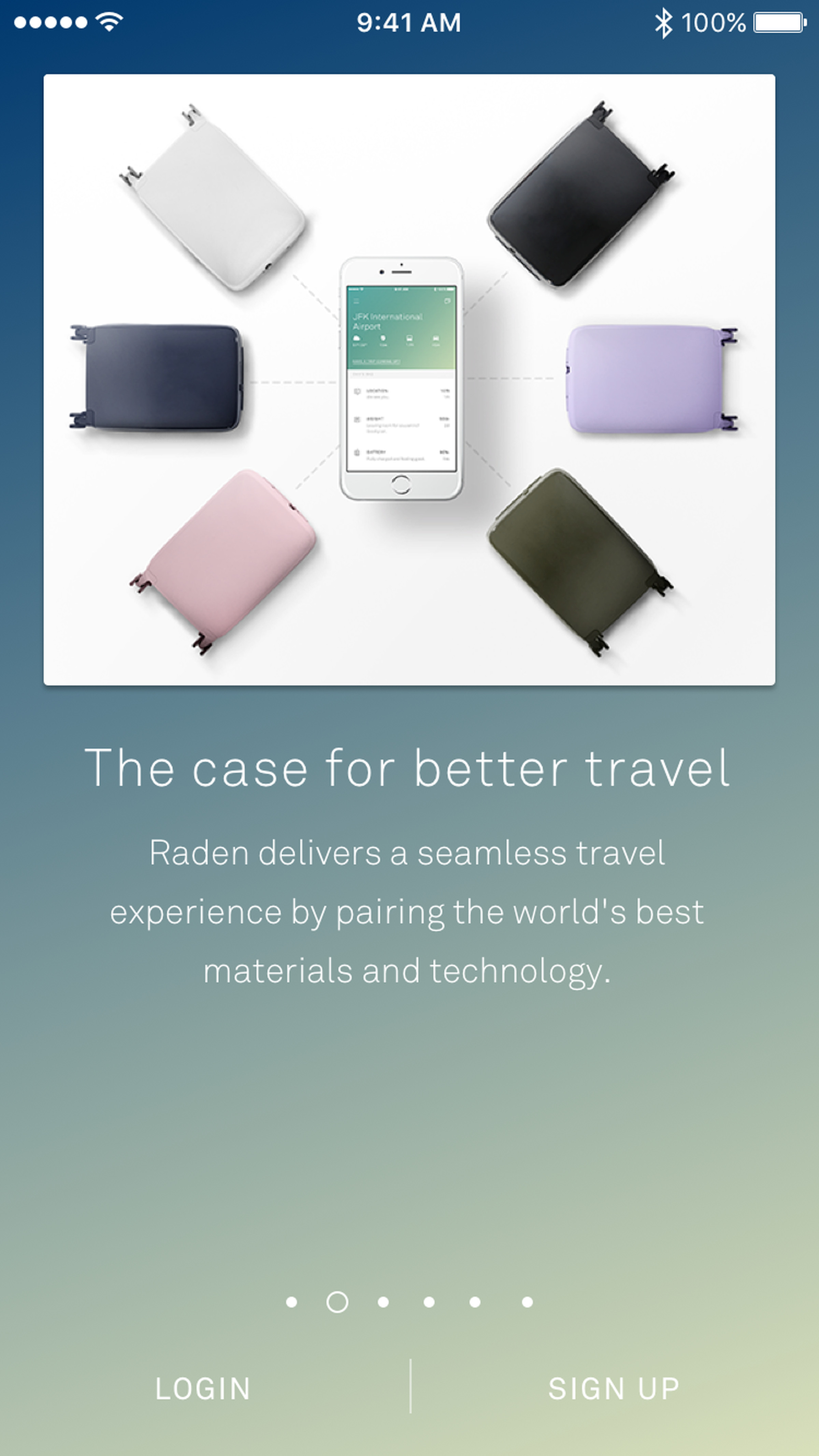 Raden smart luggage app photos