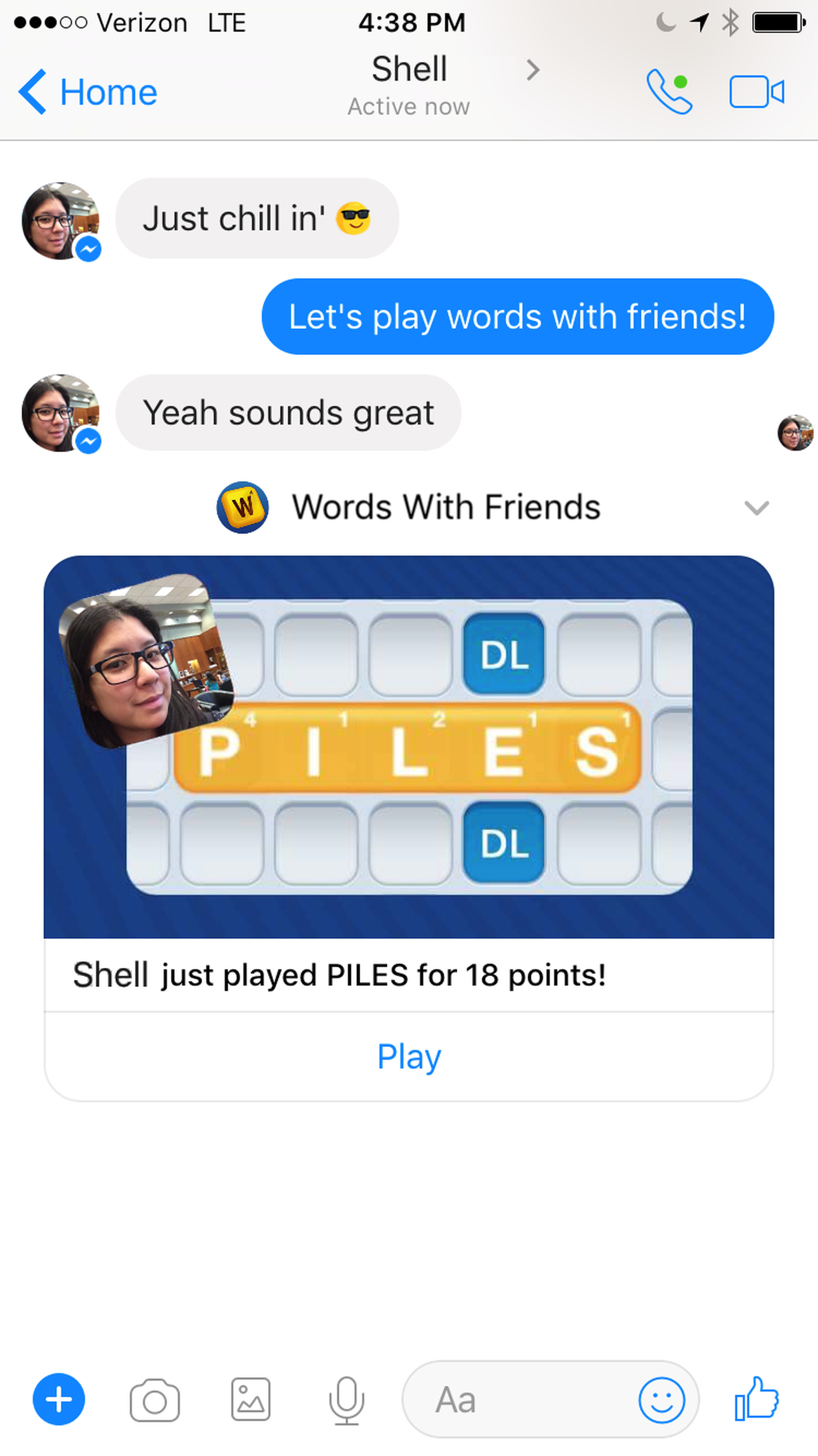 Words With Friends FB Messenger