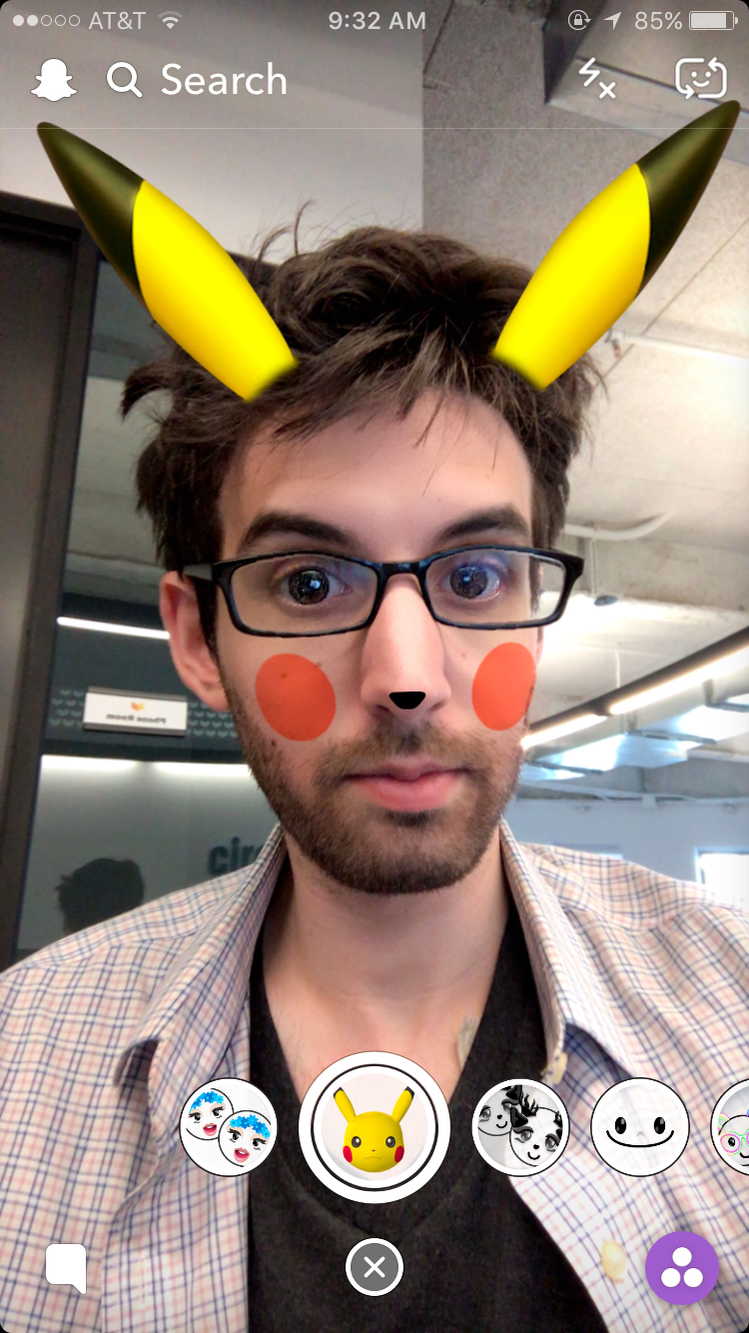 My co-worker Chaim generously offers up his terrifying Pika face.