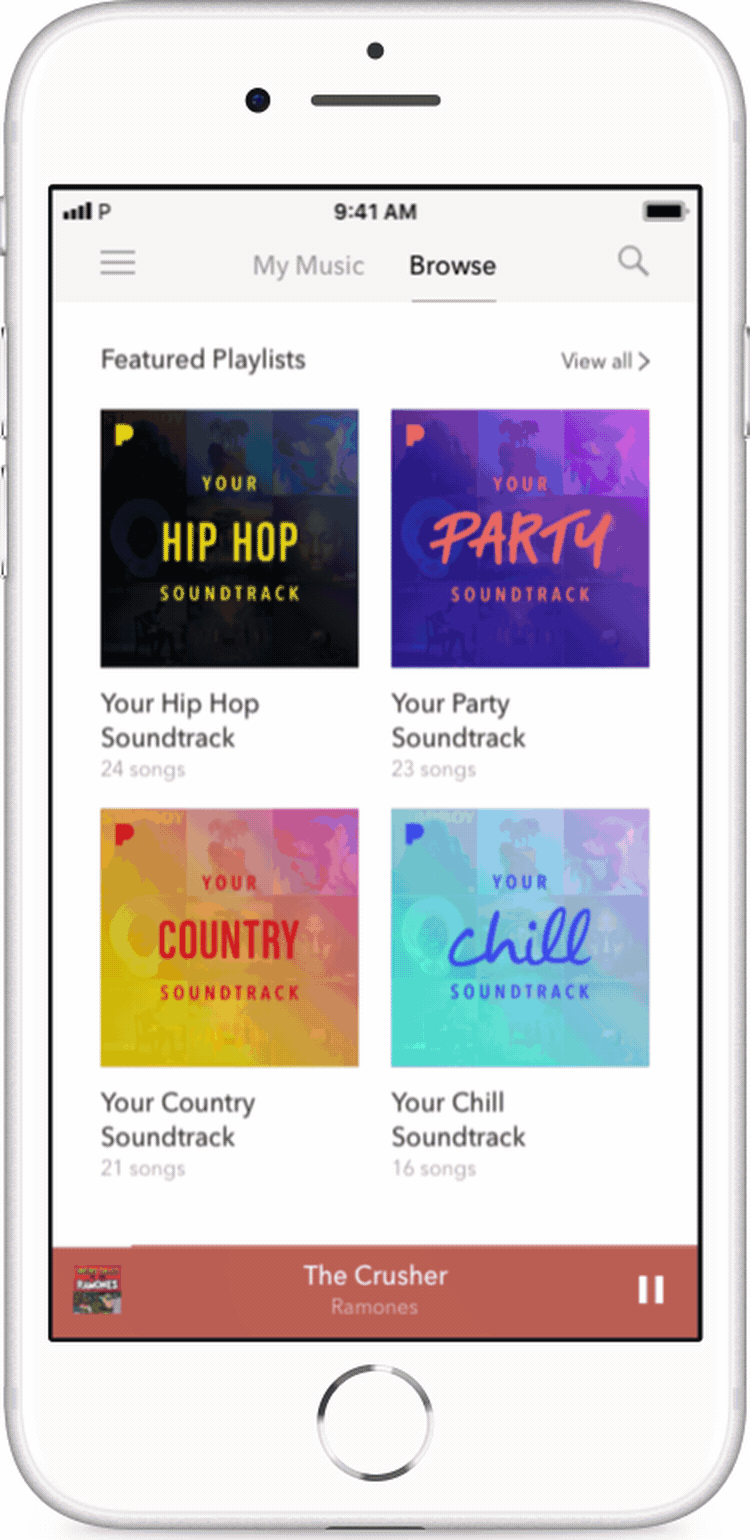 Pandora customized playlists