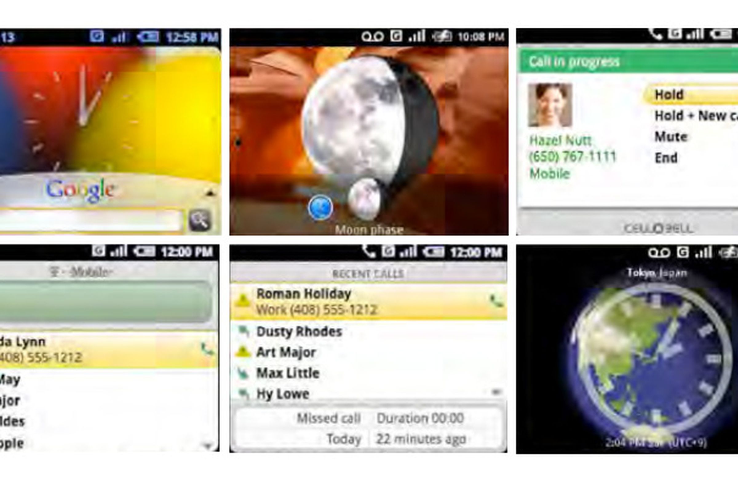 Android 2007 screens