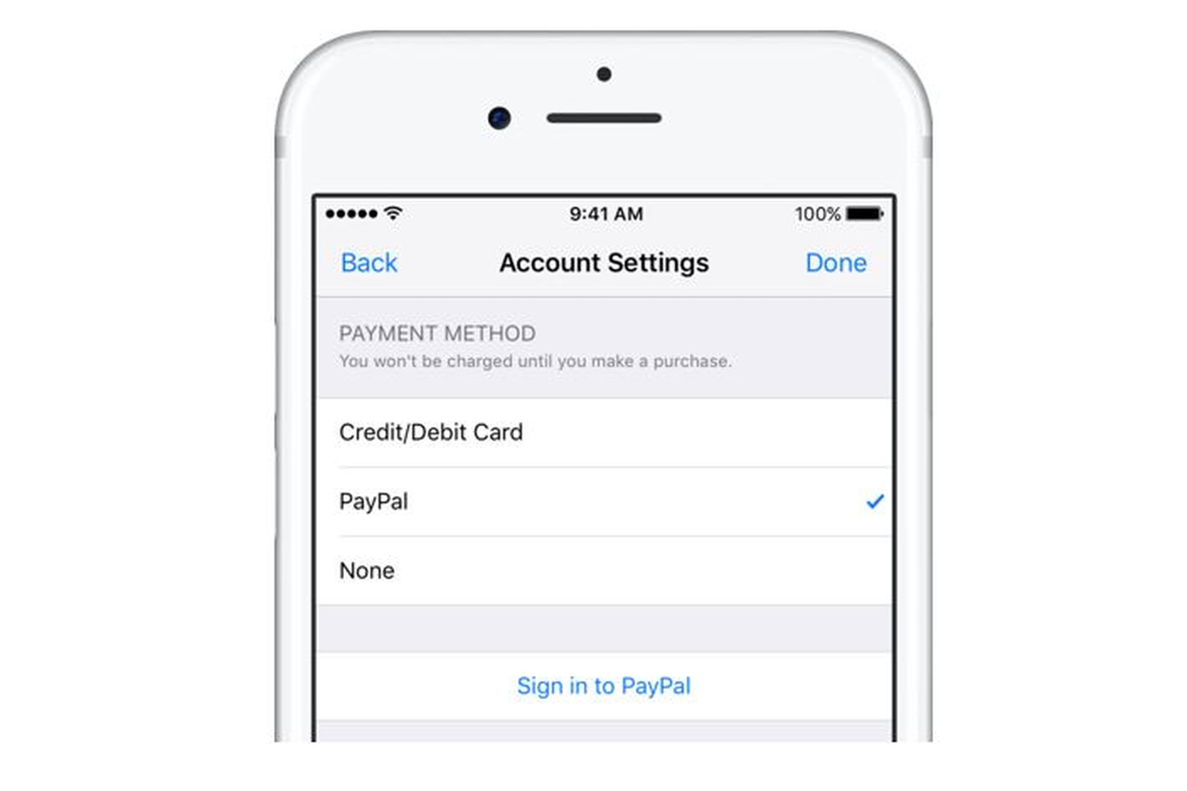 Paypal is now an option for Apple users