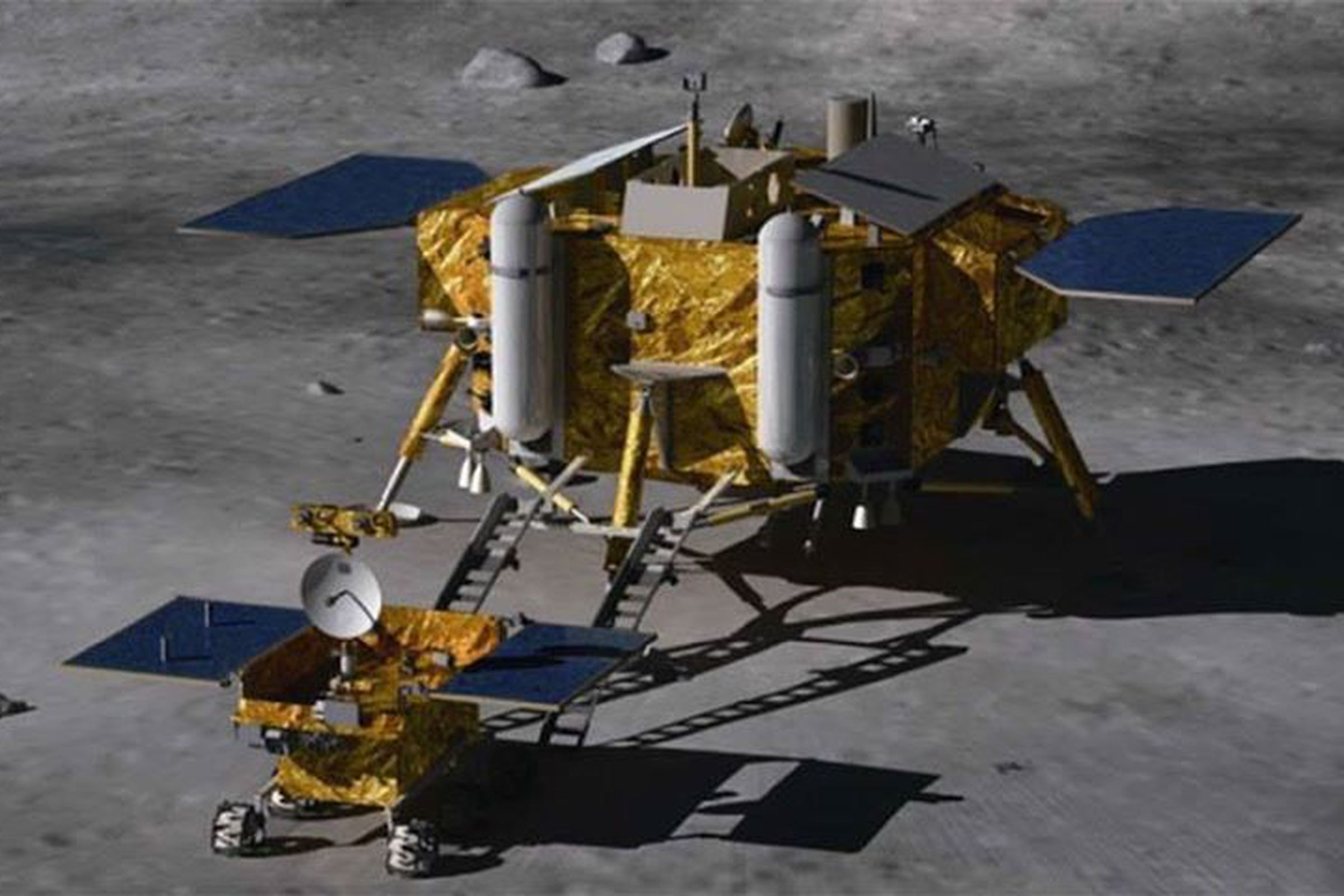 China yutu chang'e lunar lander rover