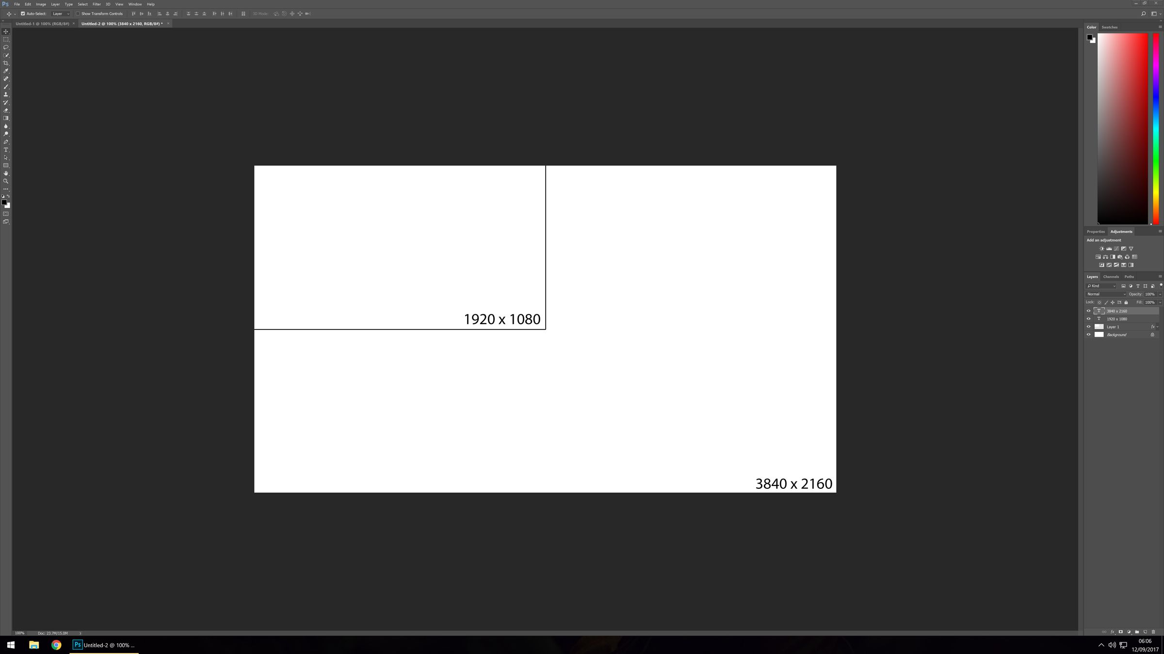 Adobe Photoshop at 200% UI scaling