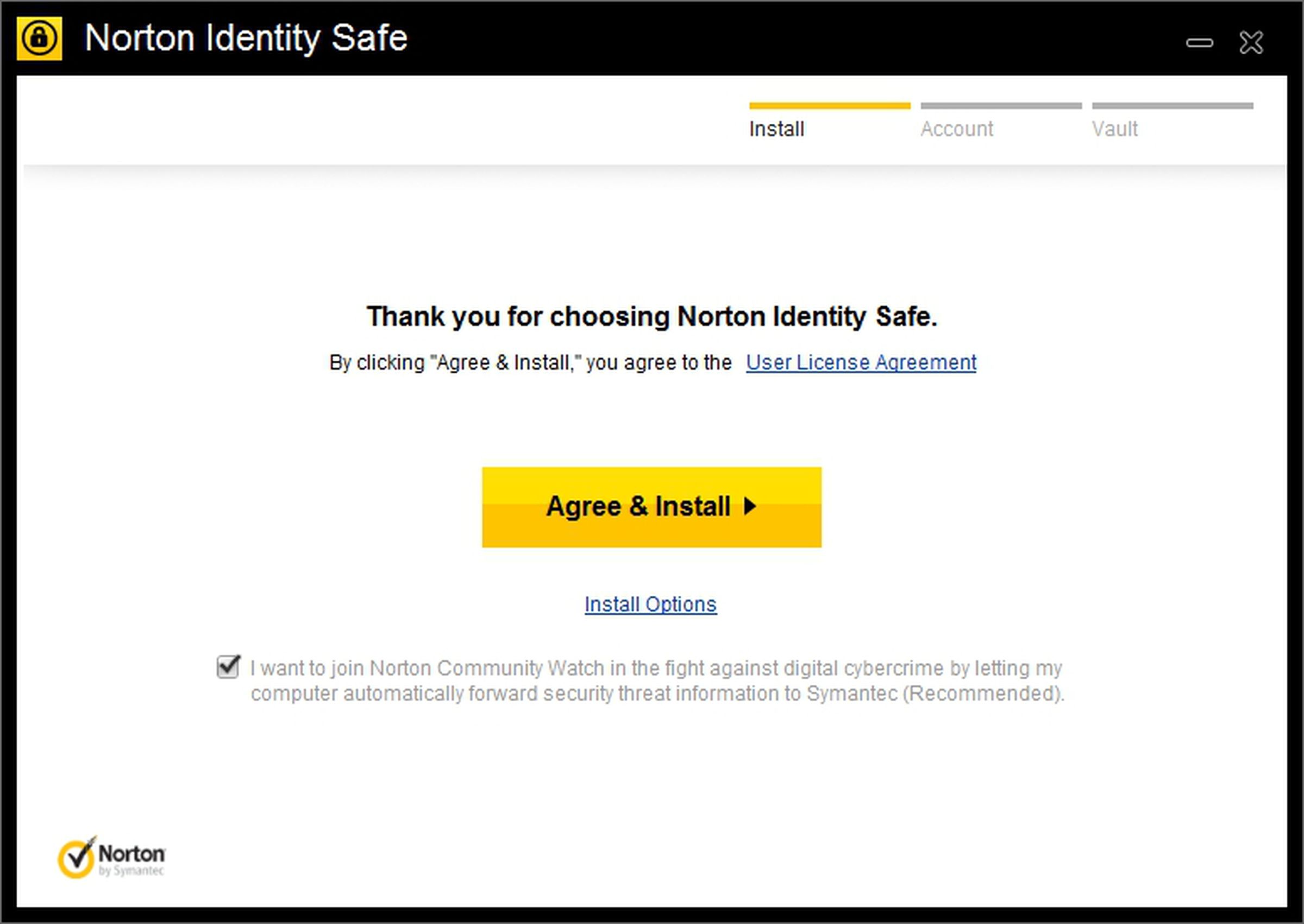 Norton Identity Safe screenshots